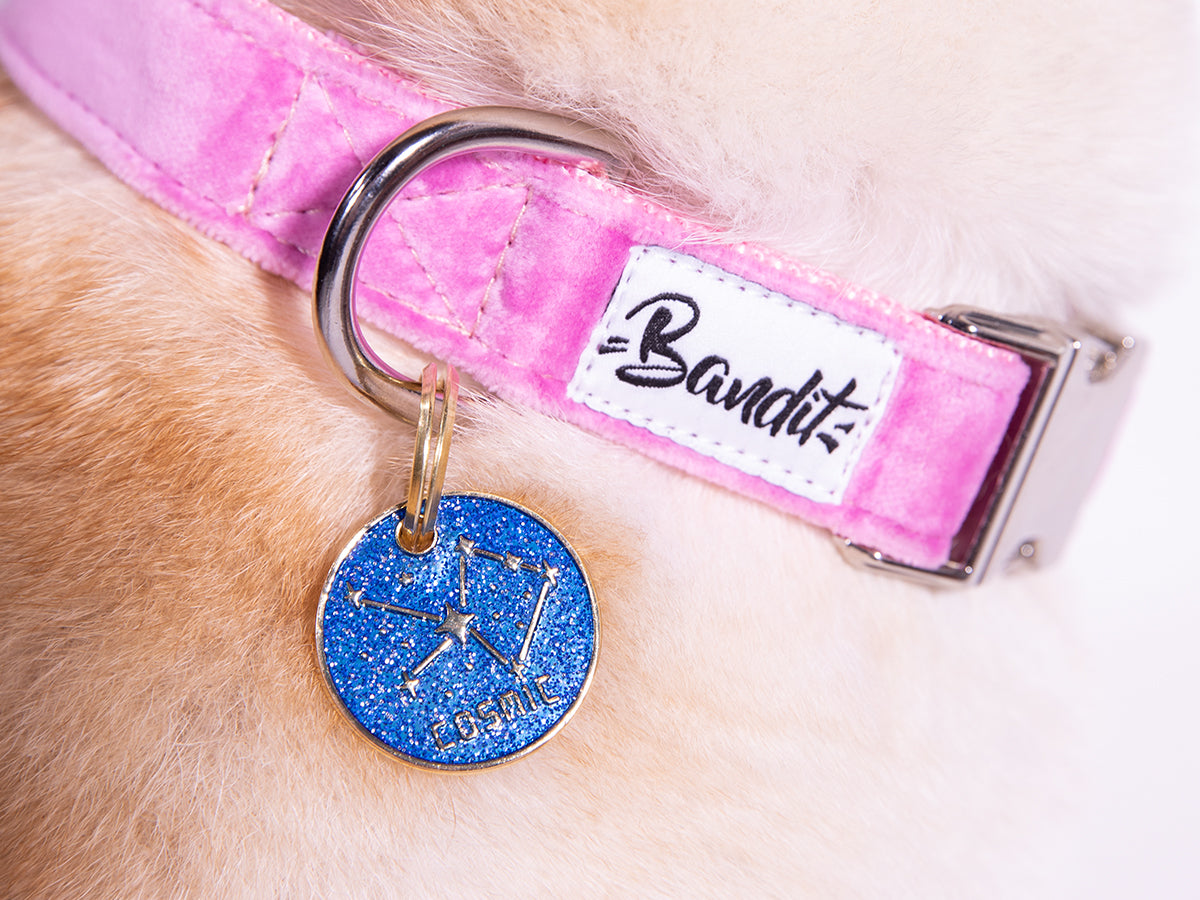 bandit-m-daille-paillettes-m-daille-chien-personnalisable-zinc image 3