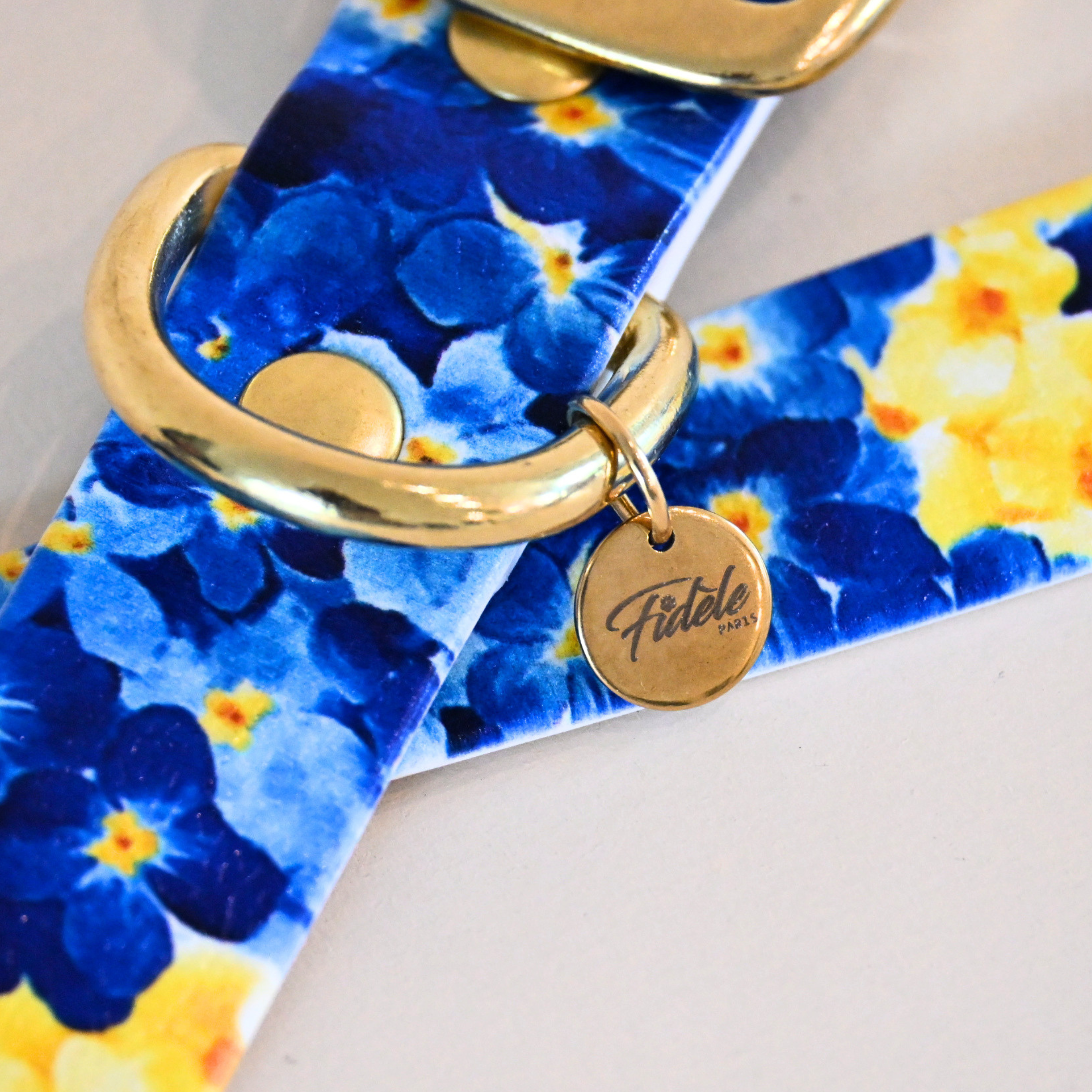 fid-le-paris-laisse-bloom-bleu-floral-multi-positions-16mm image 2