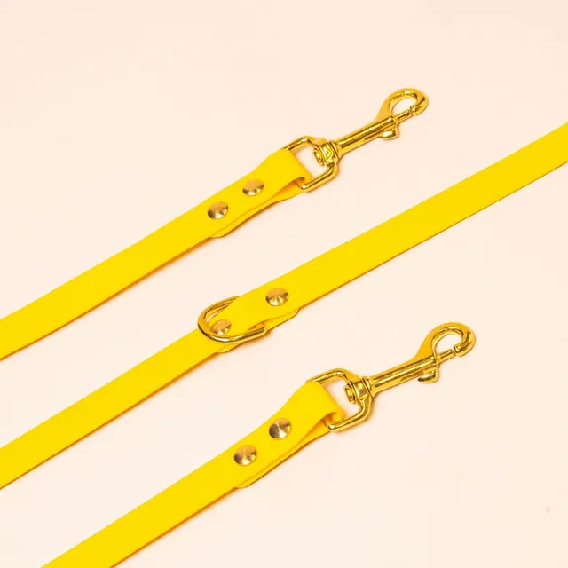 fid-le-paris-laisse-multi-positions-jaune-20-mm-imperm-able image 1