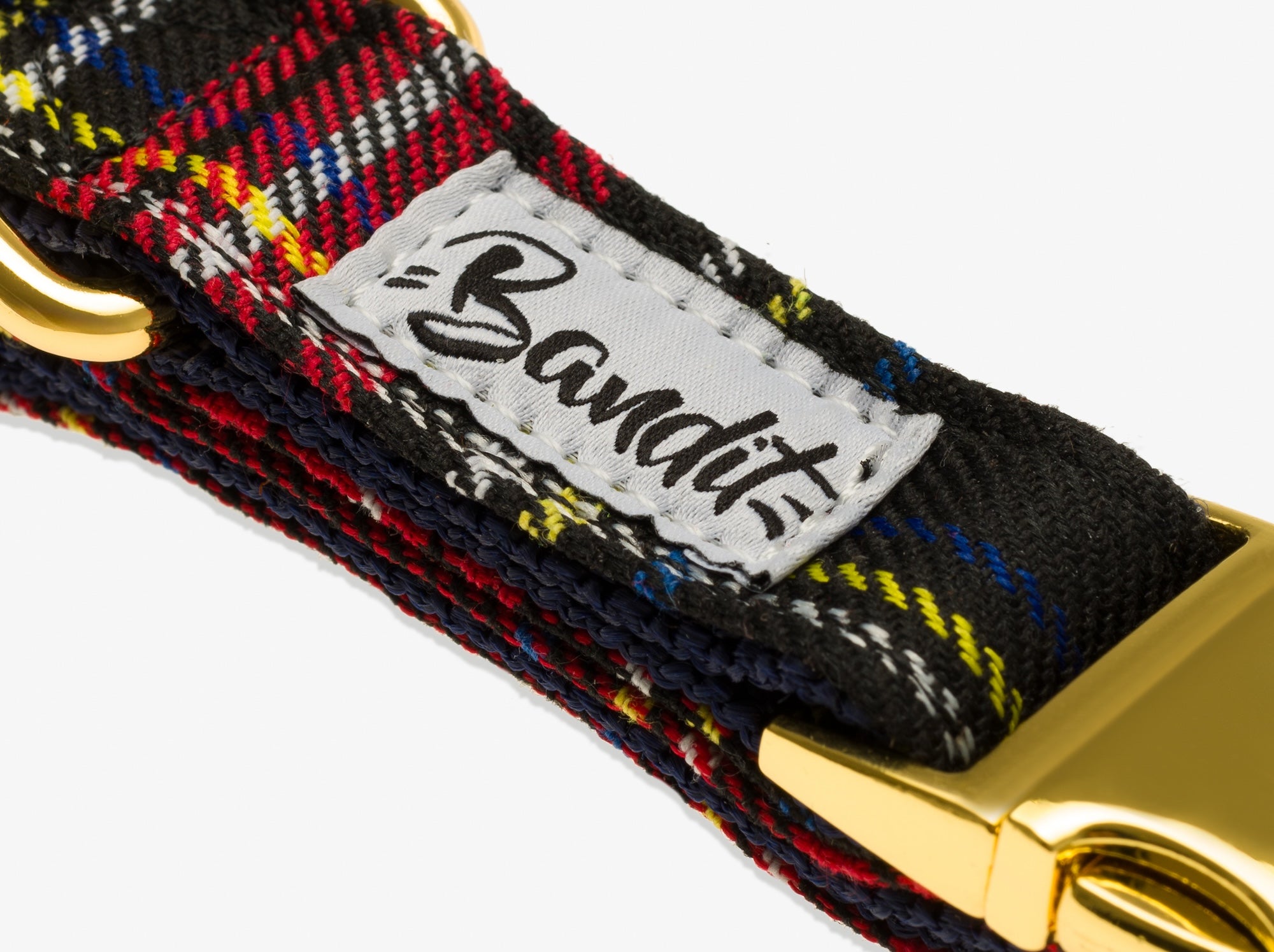 bandit-oh-my-lord-collier-chien-tartan-laiton image 3