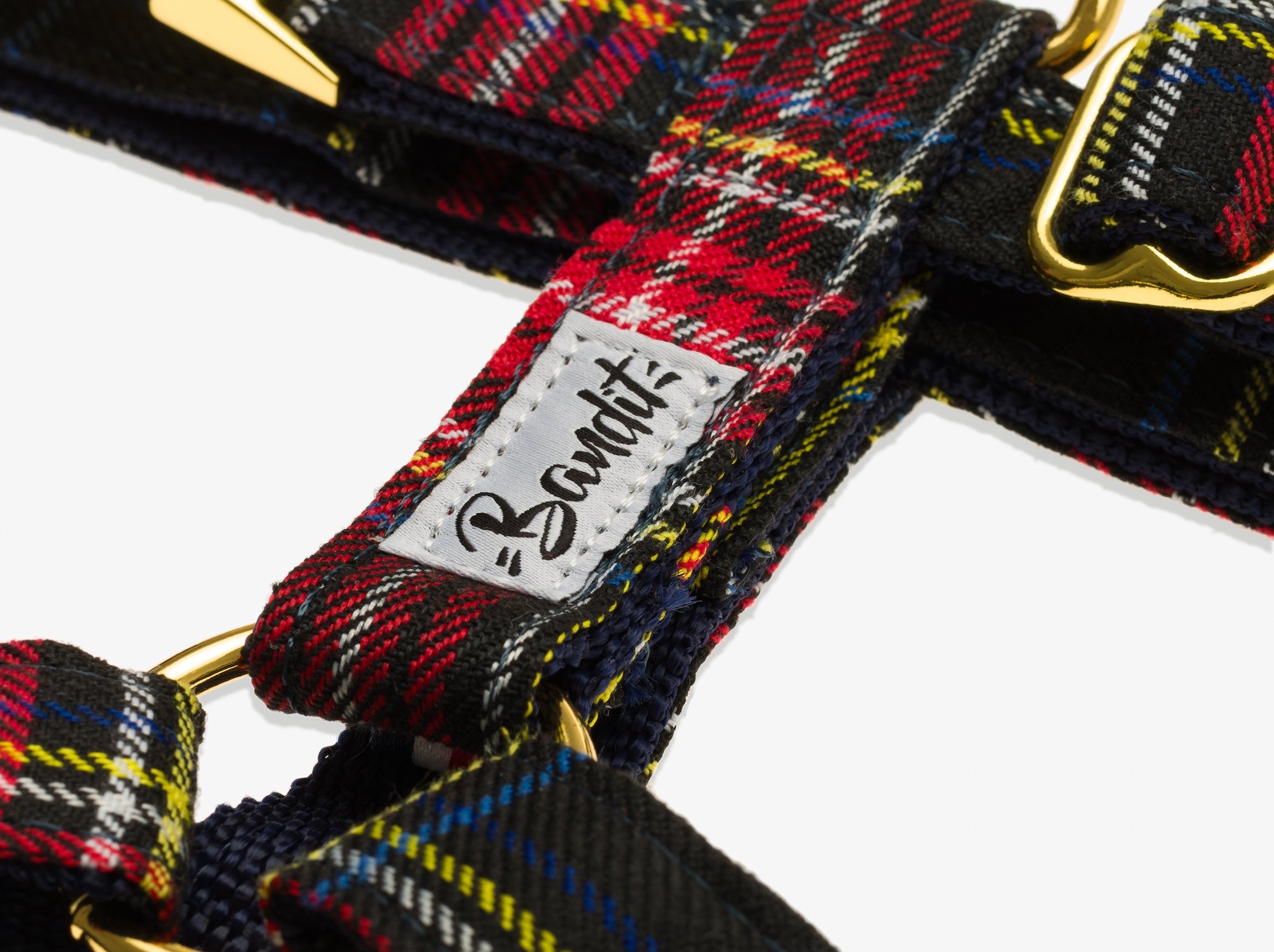 bandit-tartan-harnais-chien-moyen-nylon-r-glable image 3