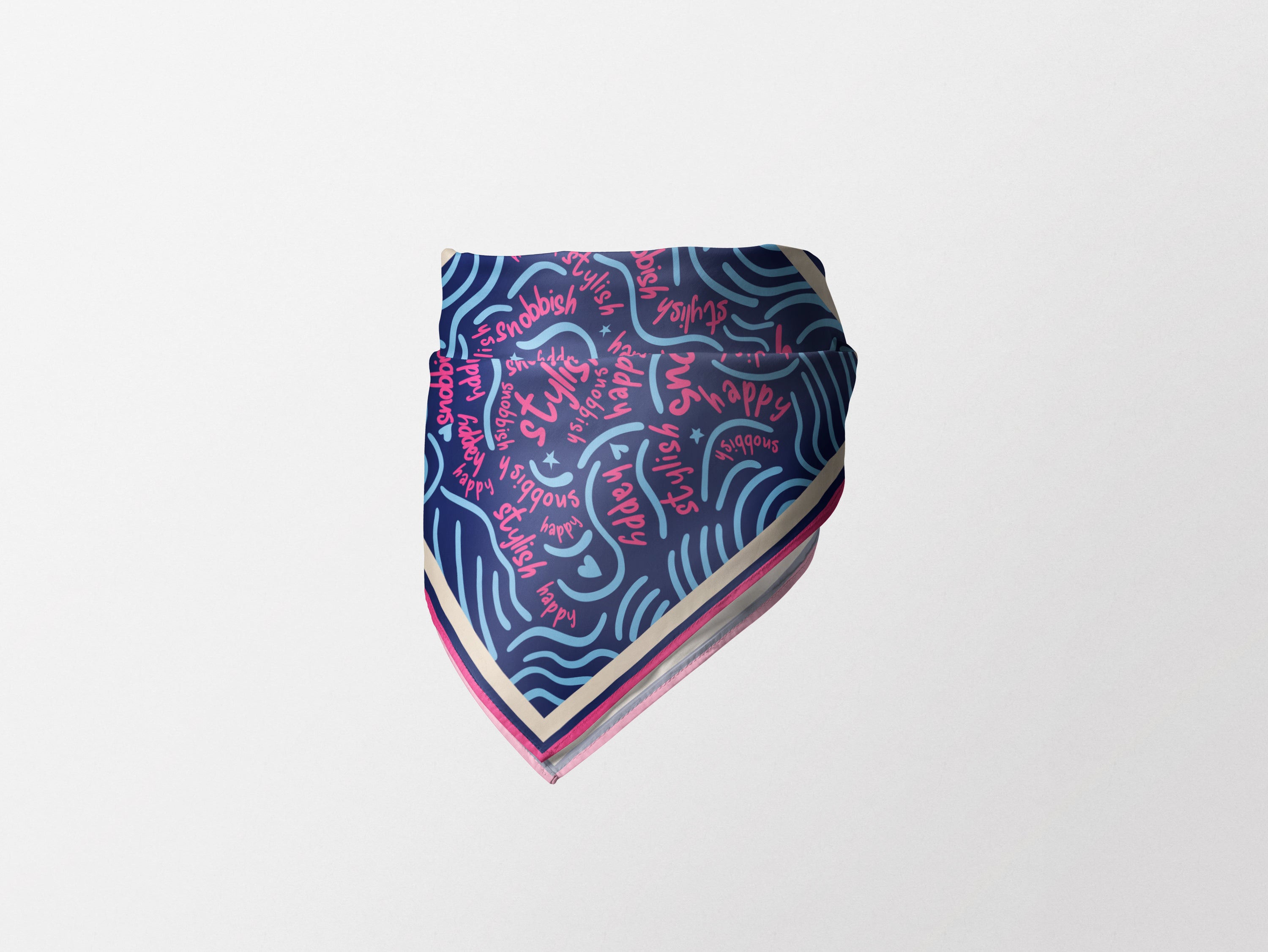 bandit-foulards-happy-snobbish-foulard-chien-bleu-nuit-s-m-l image 5