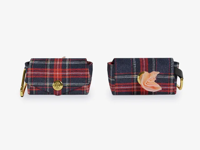 bandit-pochette-sacs-crottes-cossais-tartan-bouton-pression image 1