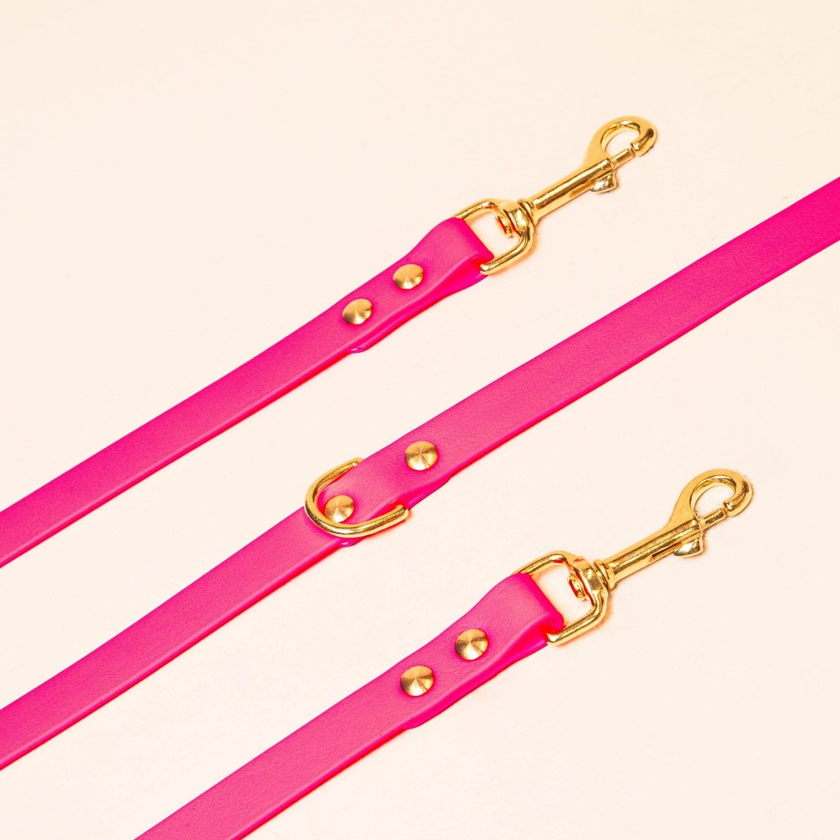 fid-le-laisses-multi-positions-rose-fluo-laisse-chien-16-mm image 1