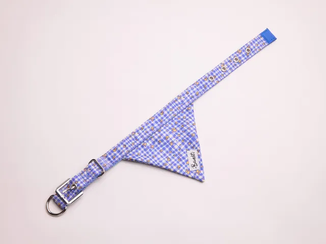 bandit-vichy-lemonade-bandana-chien-bleu-citrons image 1