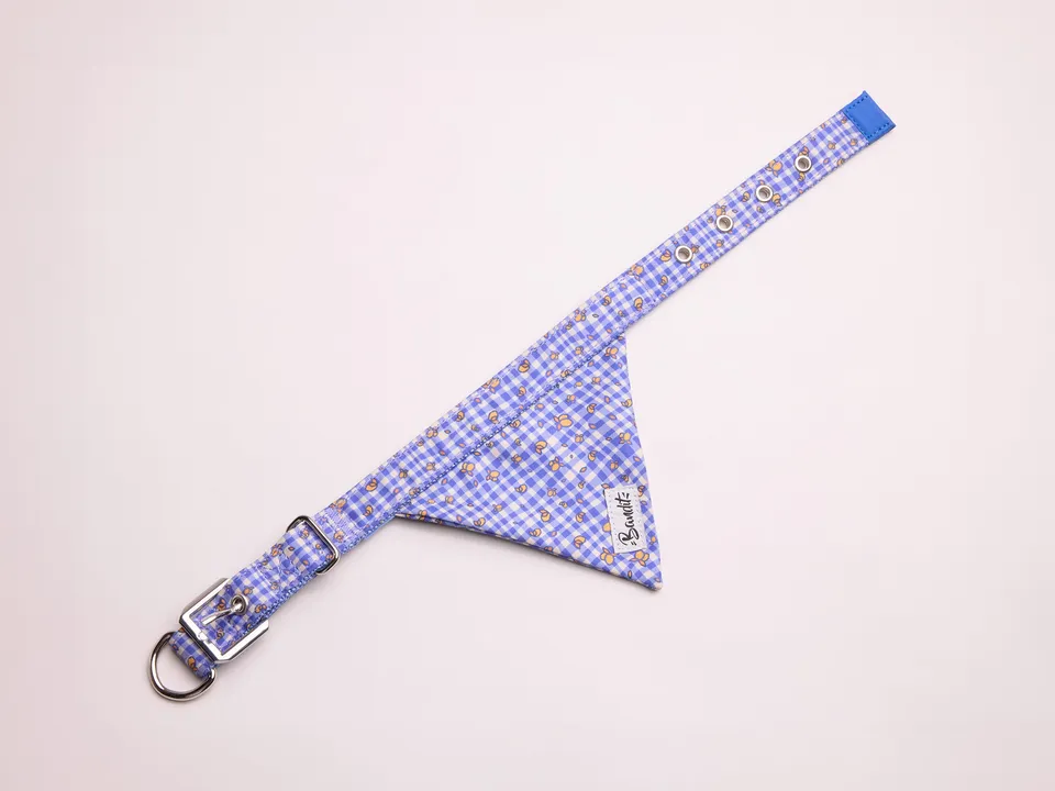 bandit-vichy-lemonade-bandana-chien-bleu-citrons image 1