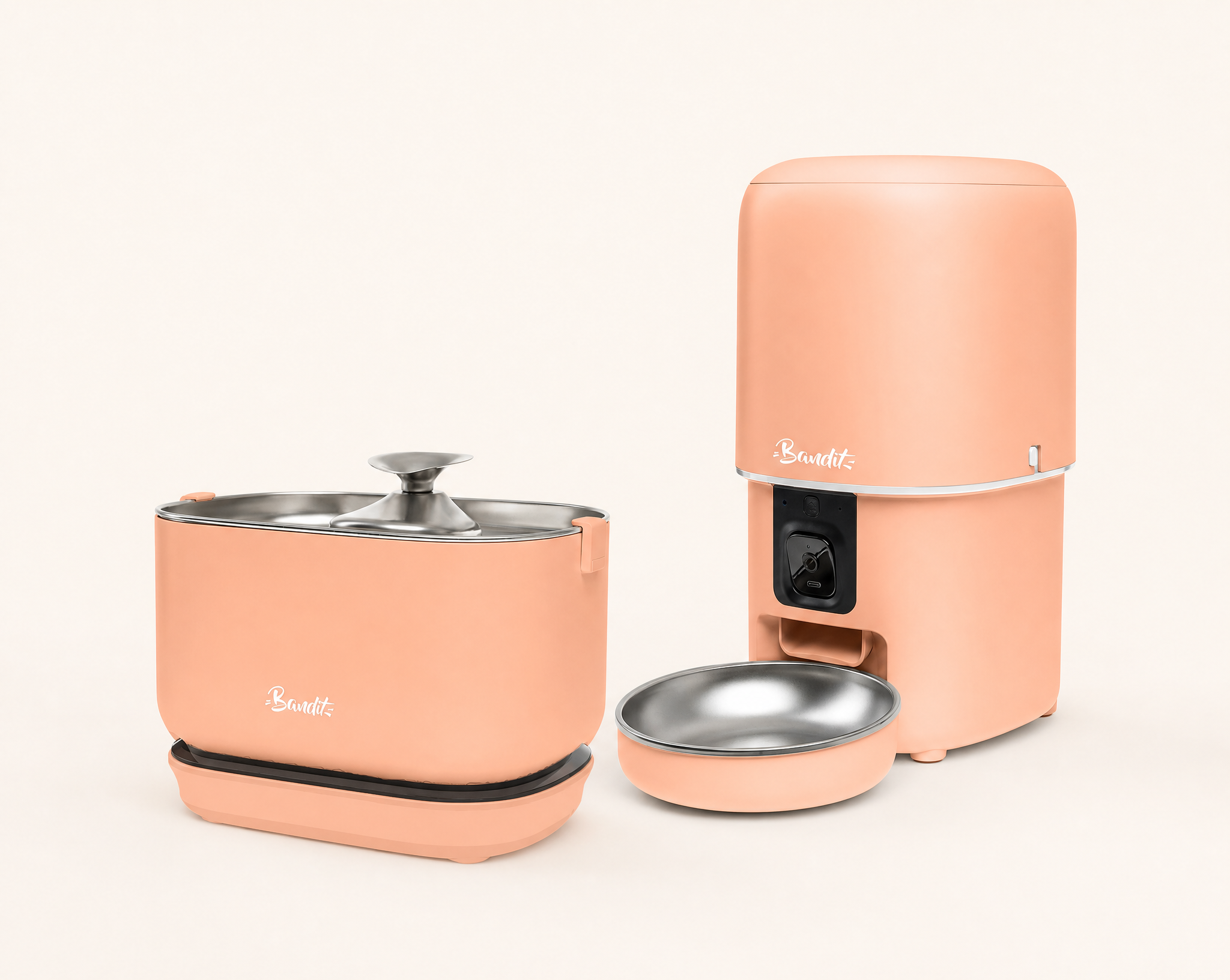 bandit-kit-fontaine-sans-fil-distributeur-croquettes-cr-me image 3