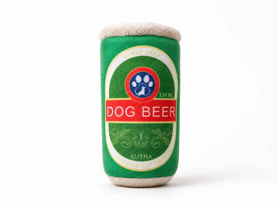 bandit-dog-beer-jouet-chien-couineur-velours image 1