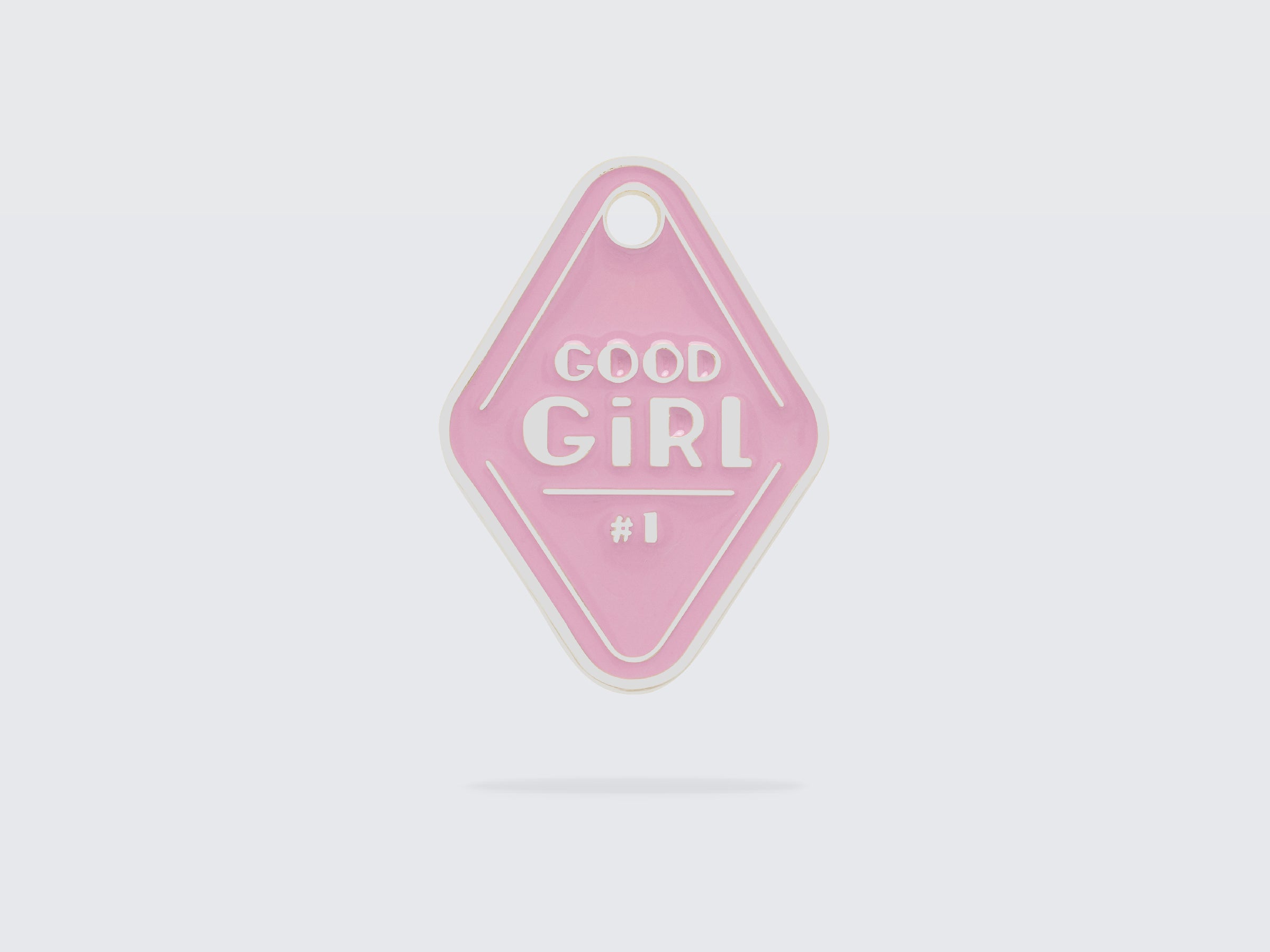 bandit-m-dailles-good-girl-m-daille-chien-rose-argent image 1