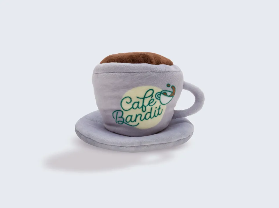 bandit-caf-jouet-chien-peluche-tasse-caf-couineuse image 1