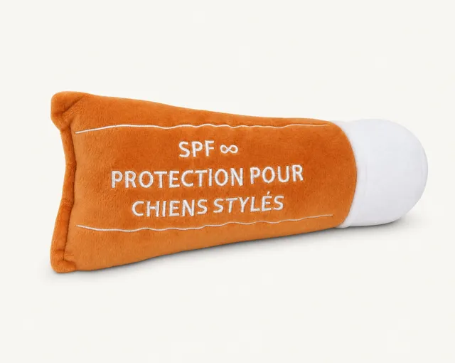 bandit-cr-me-solaire-jouet-chien-peluche-couineur-26-cm image 1