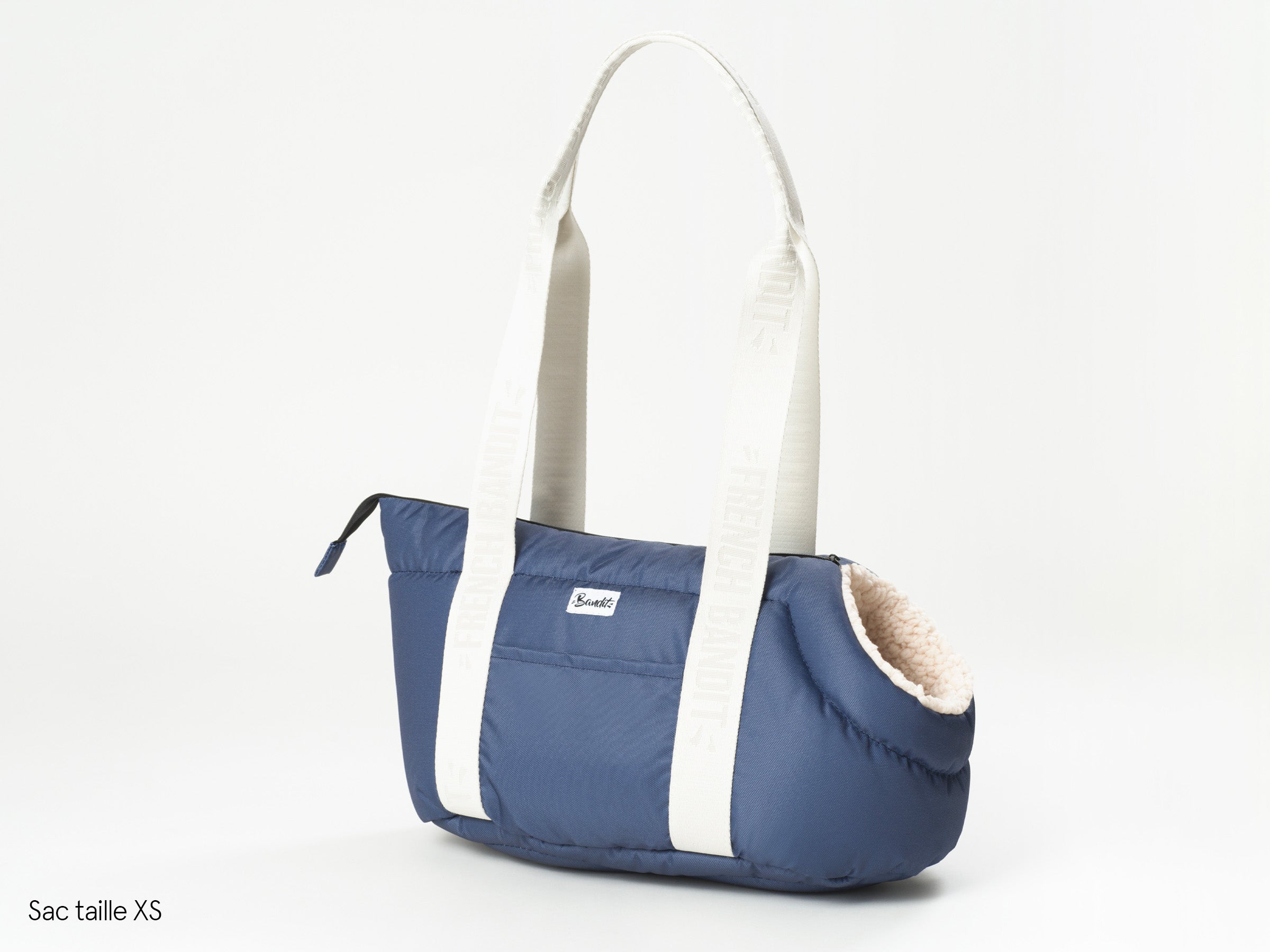 bandit-sac-transport-chien-uni-bleu-gris-taille-s-paule image 2