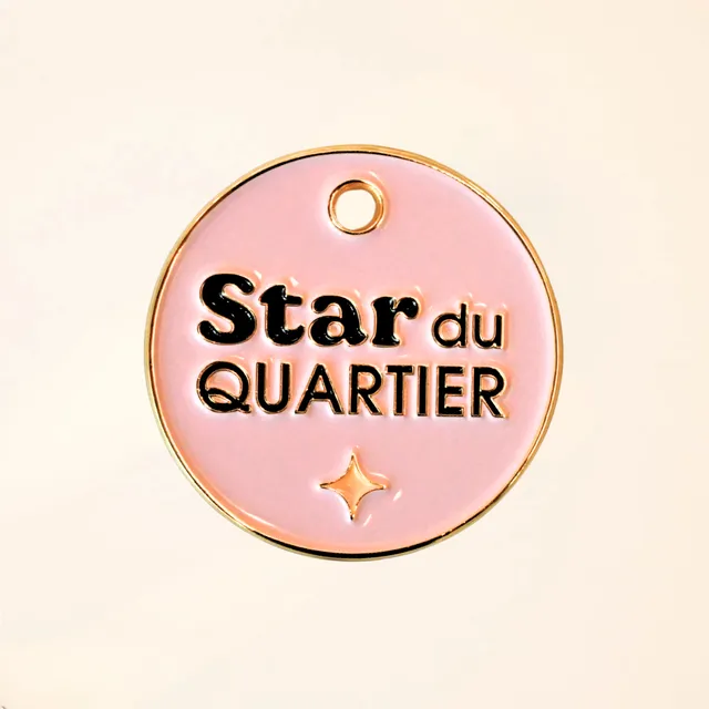 fid-le-paris-m-daille-star-du-quartier-rose-clair-32-mm image 1