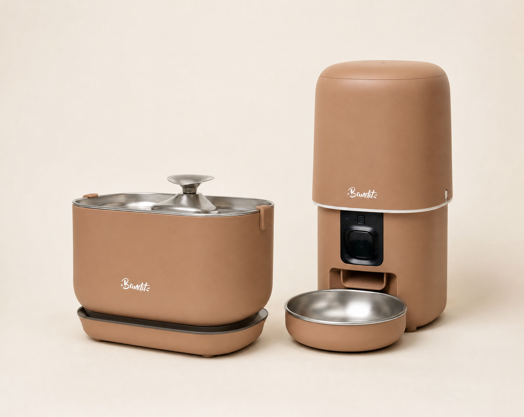 bandit-kit-fontaine-sans-fil-distributeur-croquettes-cr-me image 4