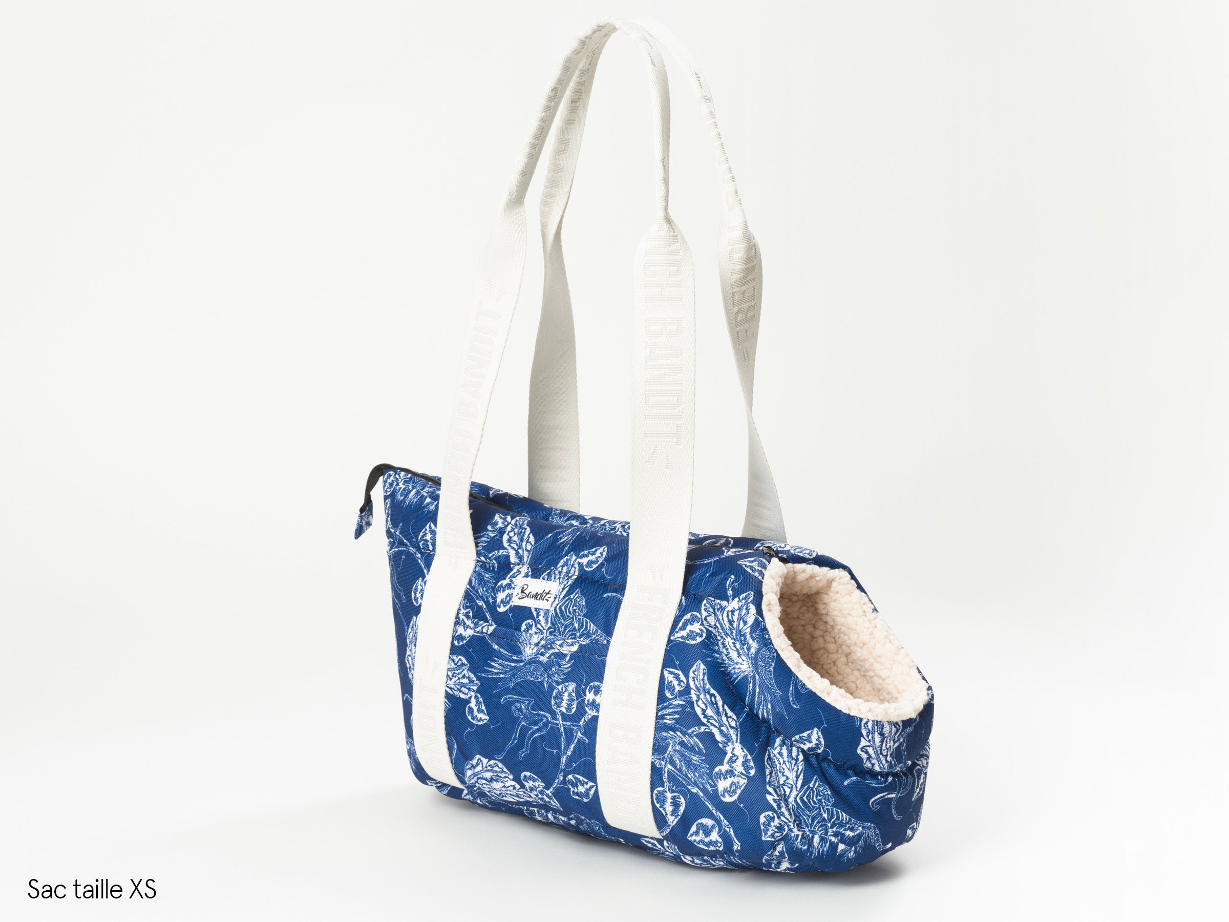 bandit-sac-transport-chien-toile-de-jouy-motif-exotique-xs image 2