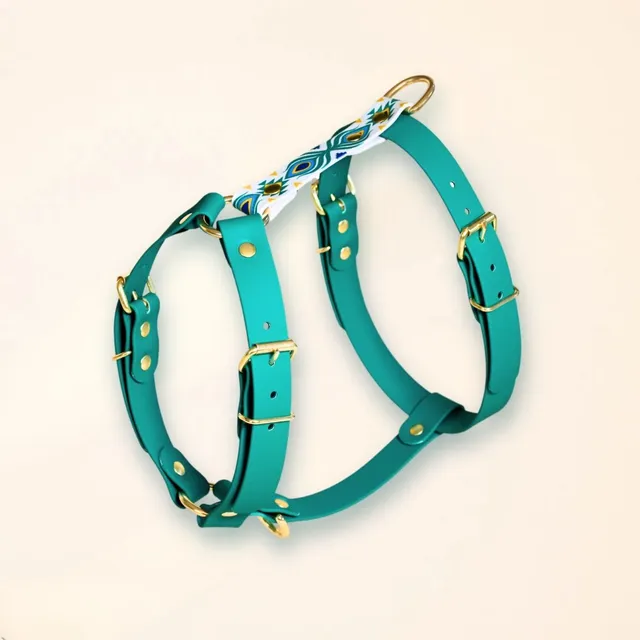 fid-le-paris-tulum-harnais-chien-bleu-paon-imperm-able image 1