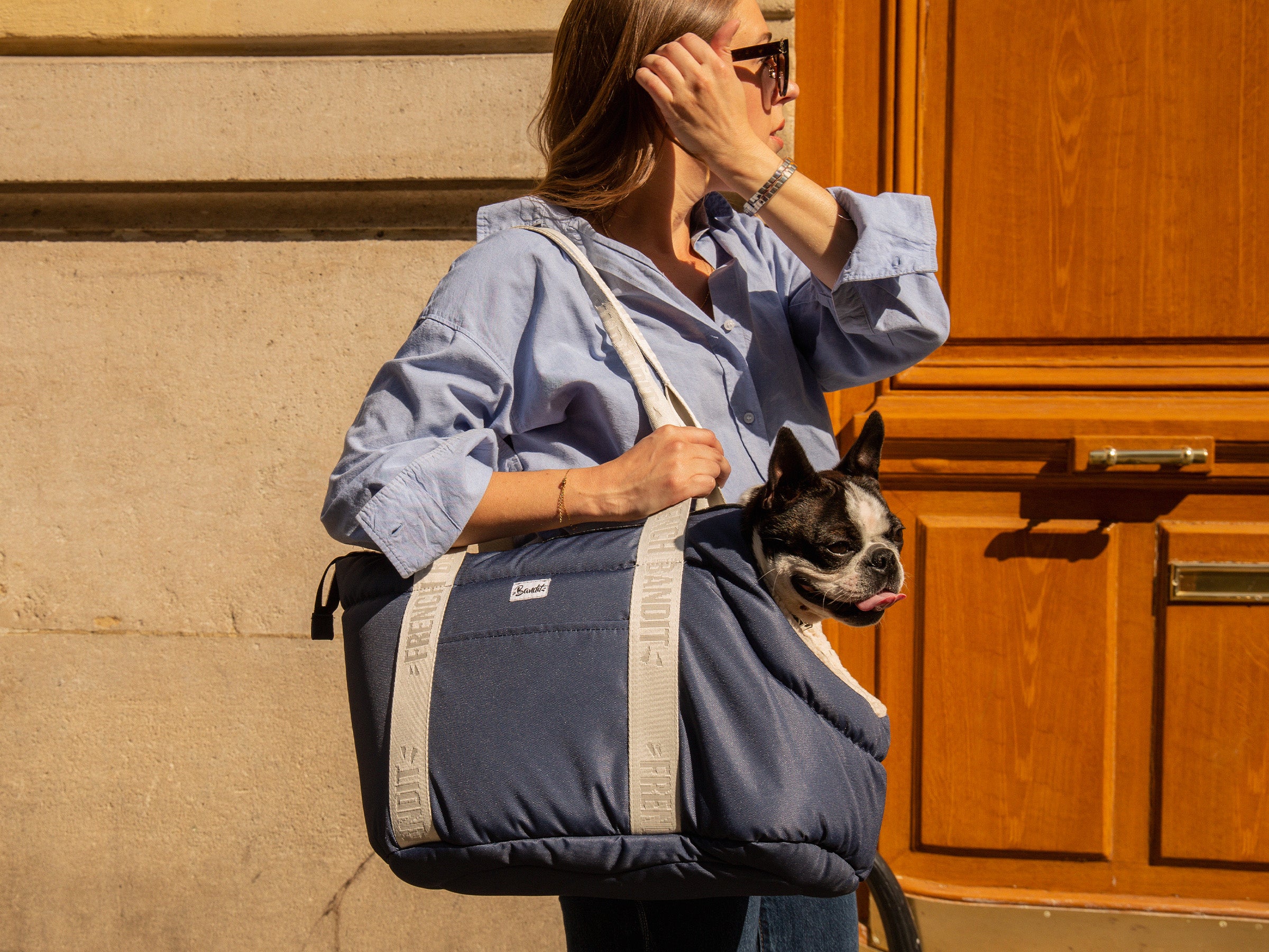 bandit-sacs-de-transport-sac-paule-petit-chien-kaki-xs image 8