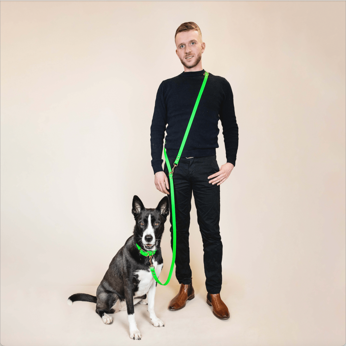 fid-le-paris-multi-positions-laisse-chien-vert-fluo image 2