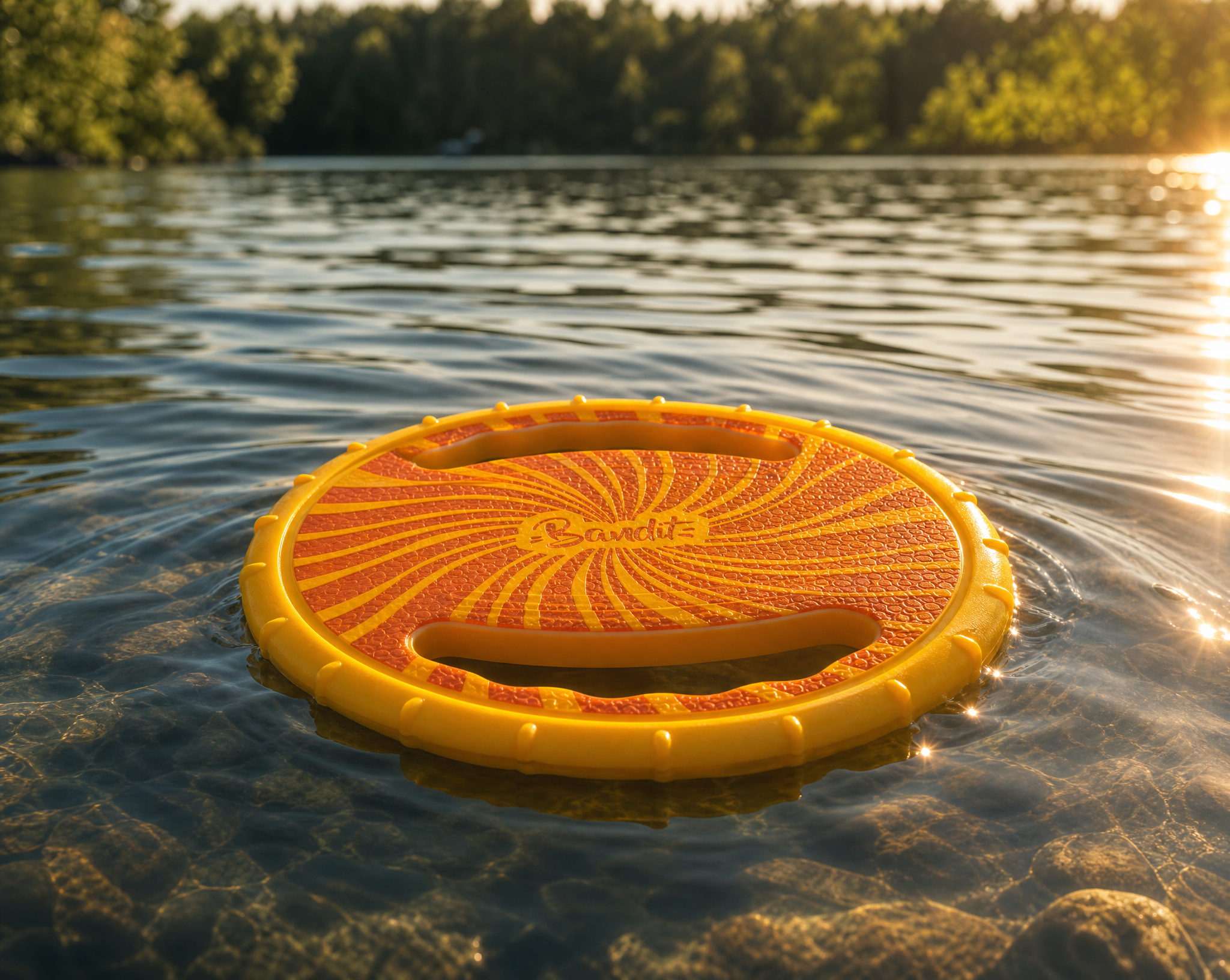 bandit-frisbee-jouet-chien-jaune-souple-flottant image 2