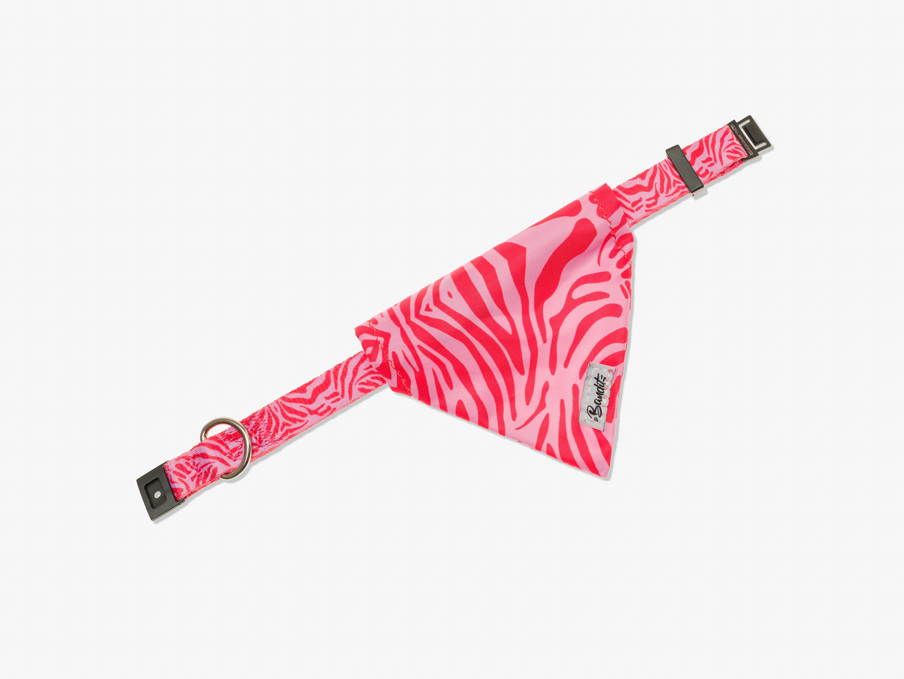 bandit-pink-zebra-bandana-chat-z-bre-rose-anti-tranglement image 1