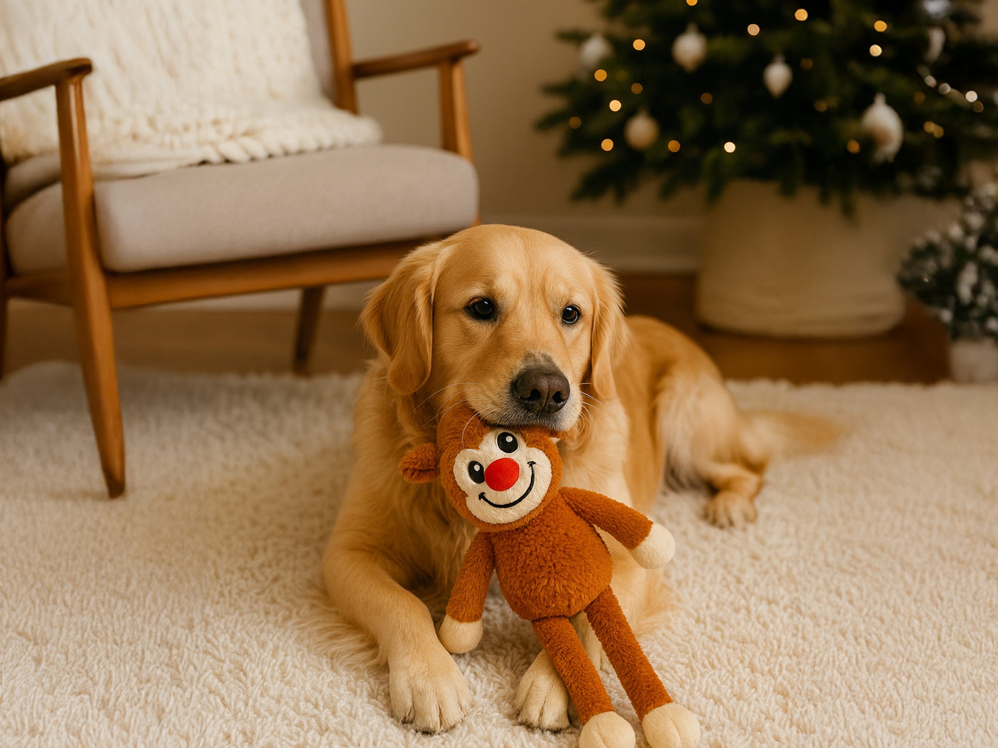 bandit-jouet-renne-jouet-pour-chien-peluche-avec-balle image 2