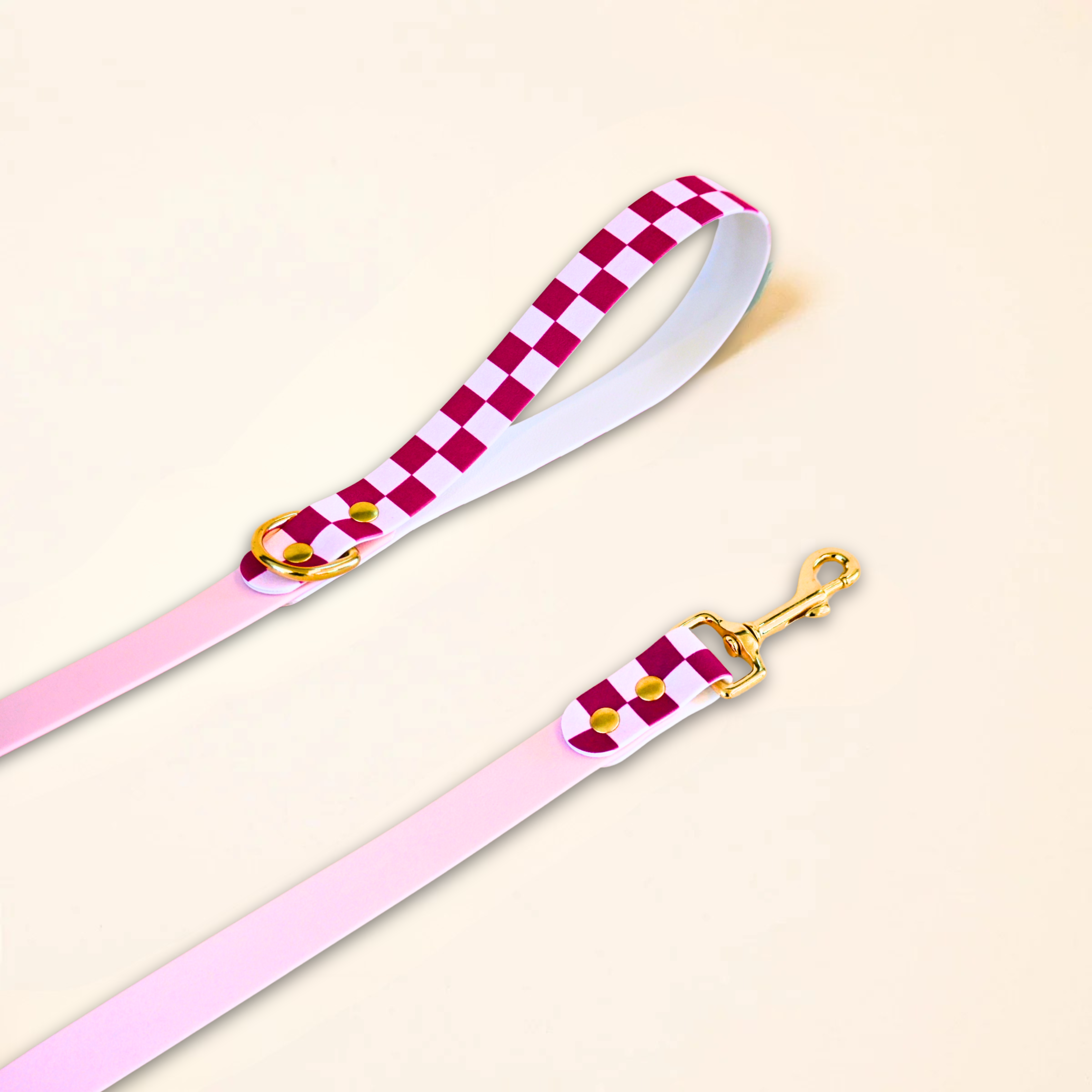 fid-le-paris-damier-laisse-chien-rose-20-mm-imperm-able image 1