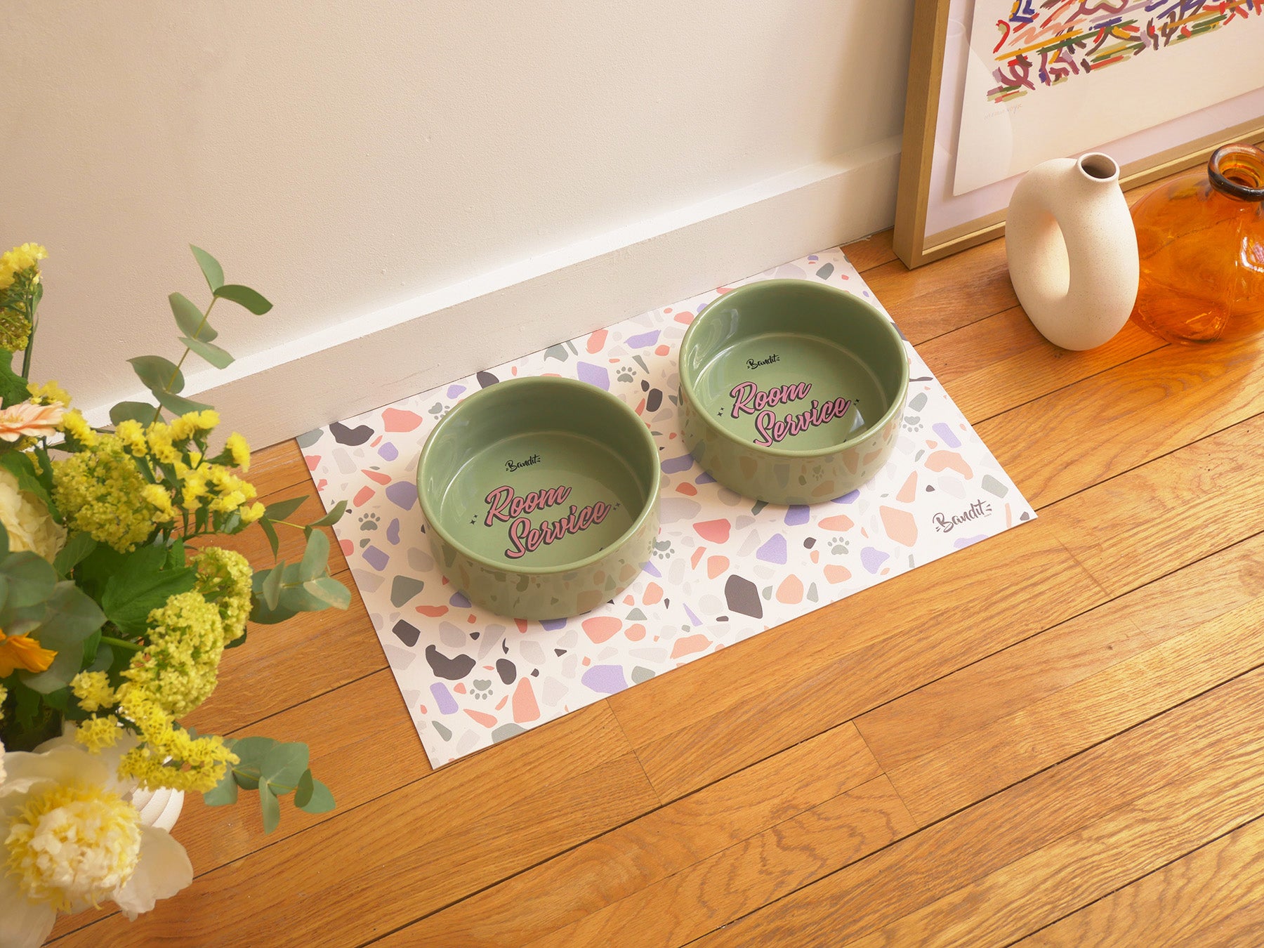 bandit-tapis-de-gamelle-terrazzo-pastel-55x35-chien-chat-pvc image 5