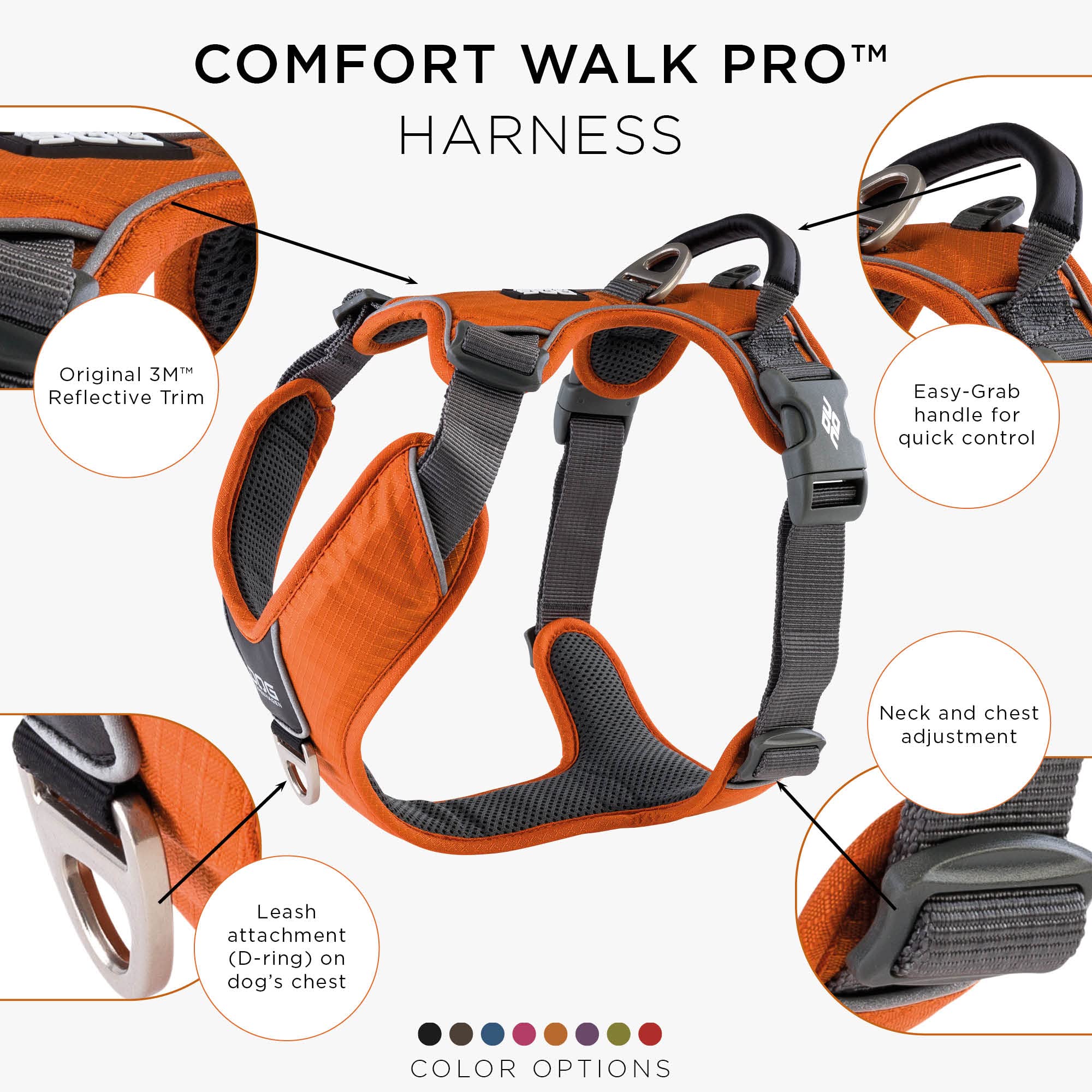 dog-copenhagen-comfort-walk-pro-harnais-orange-sun-l-anti-traction image 4