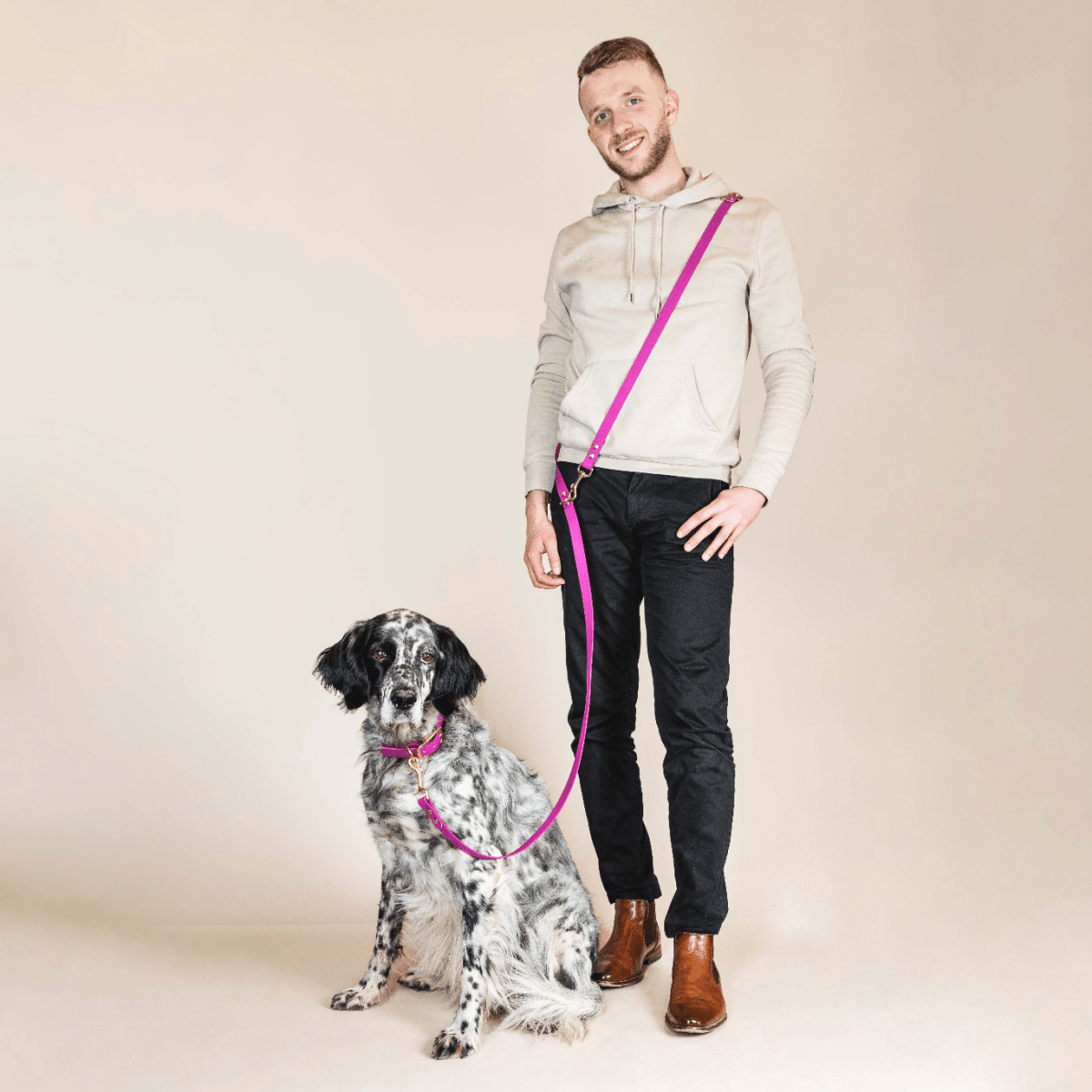 fid-le-paris-laisse-multi-positions-chien-rose-fuchsia-tpu image 2