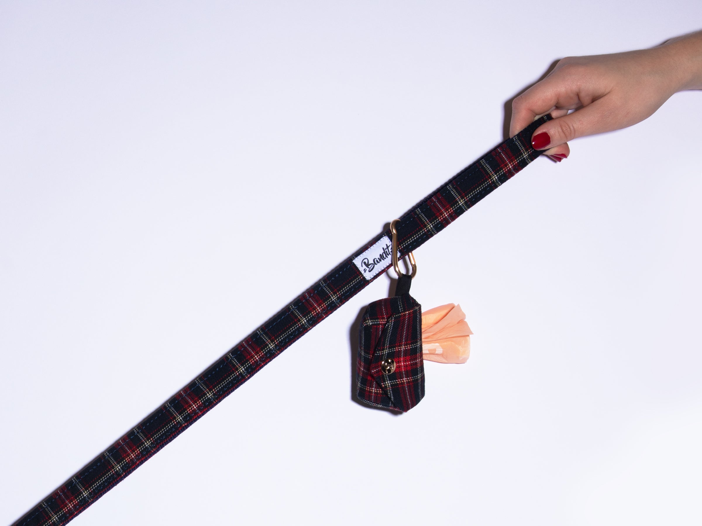 bandit-pochette-sacs-crottes-cossais-tartan-bouton-pression image 3