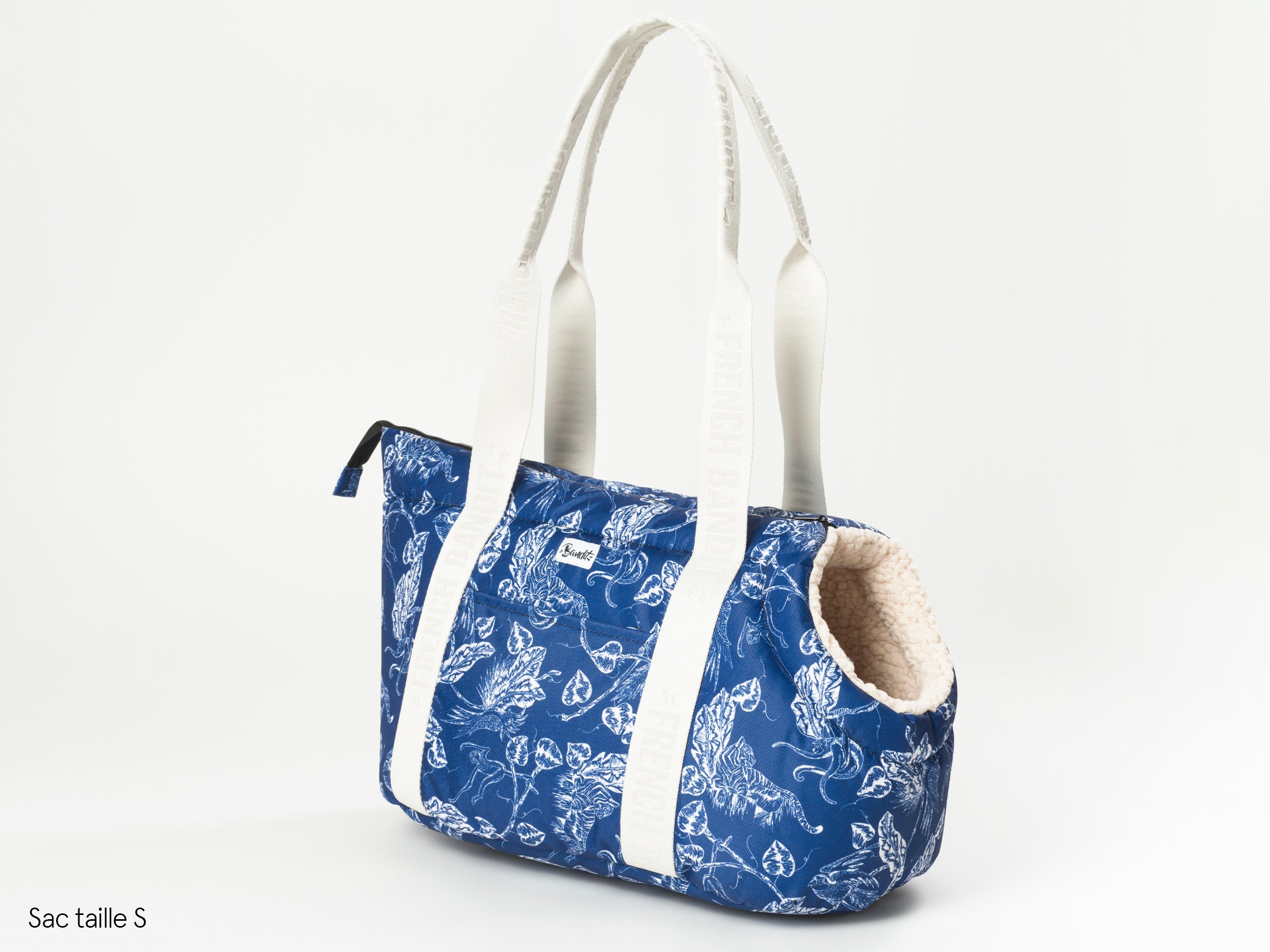 bandit-sac-transport-chien-toile-de-jouy-motif-exotique-xs image 3