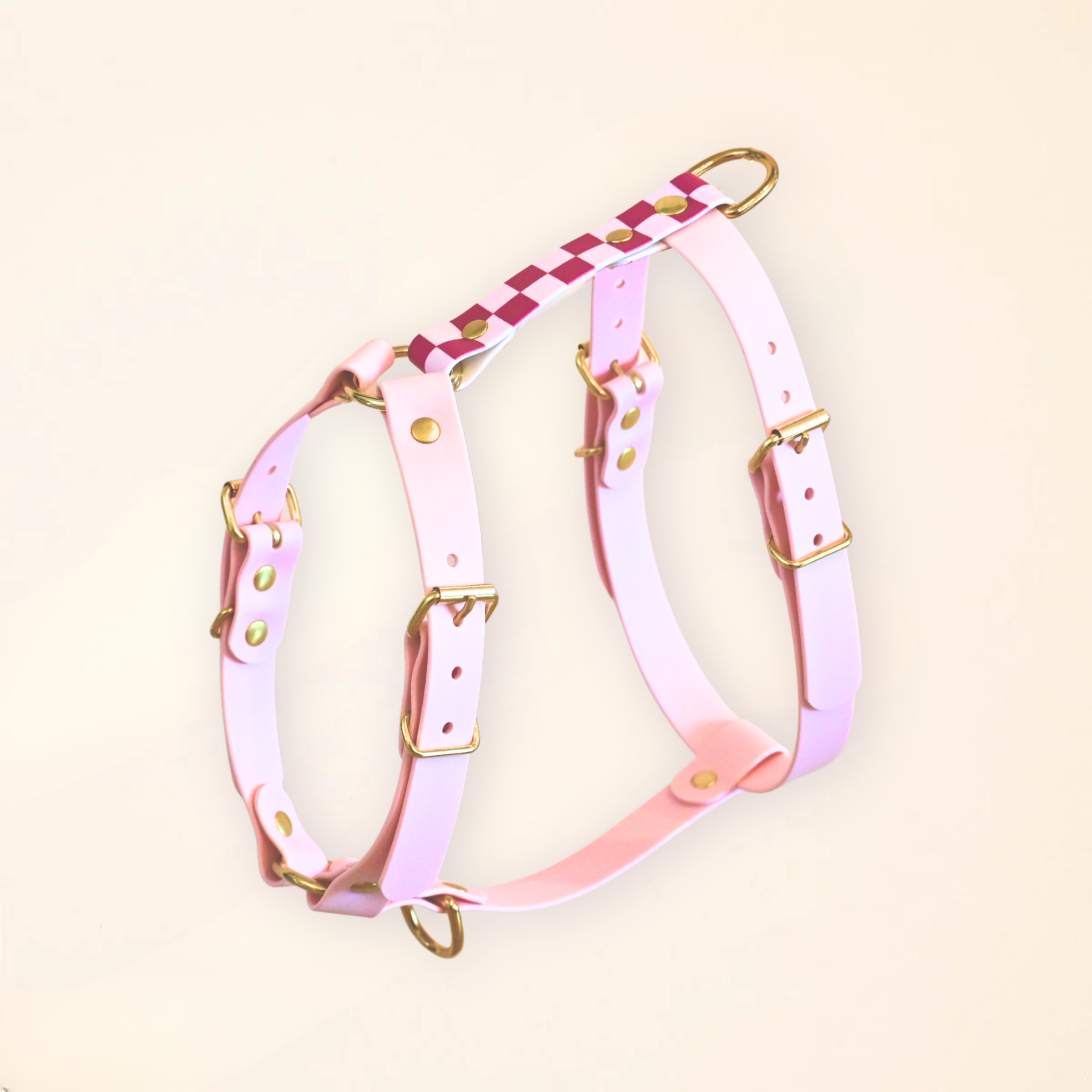 fid-le-paris-damier-rose-harnais-chien-y-imperm-able image 1