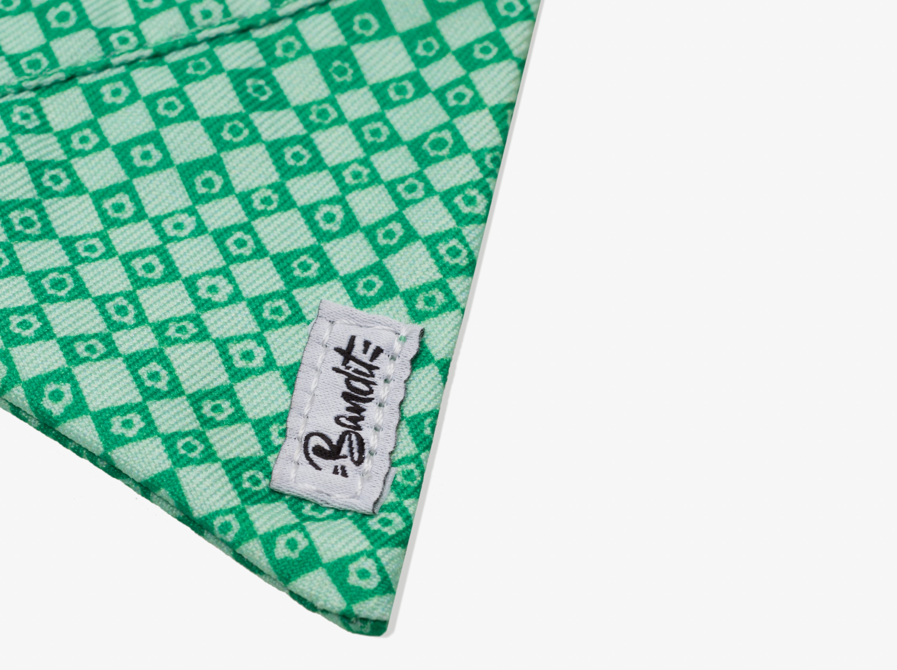 bandit-green-vibes-only-bandana-chien-petit-chien-carreaux-vert image 4