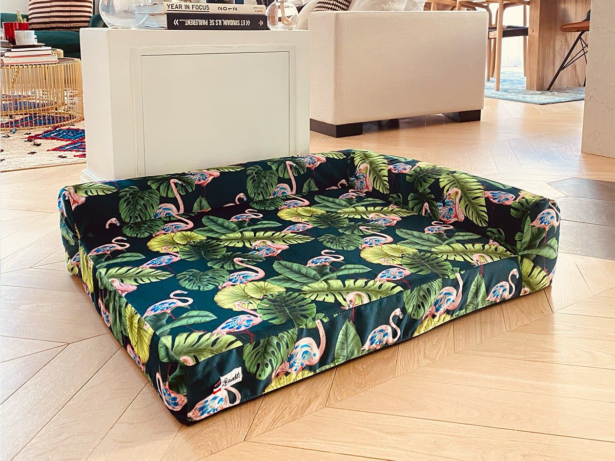 bandit-panier-chien-flamants-roses-couchage-mousse-matelas image 4
