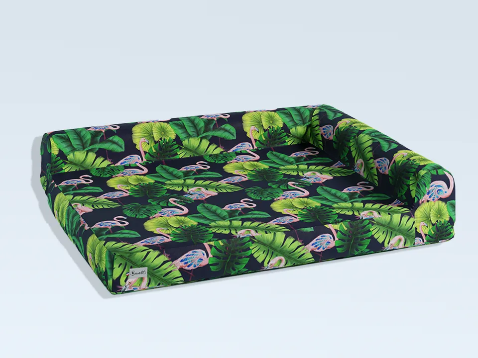 bandit-panier-chien-flamants-roses-couchage-mousse-matelas image 1