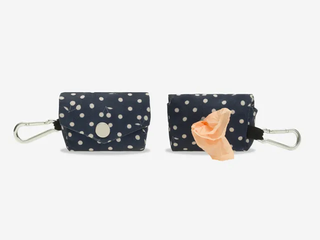 bandit-jeux-d-enfants-pochette-sacs-crottes-bleu-marine-pois-cerises image 1
