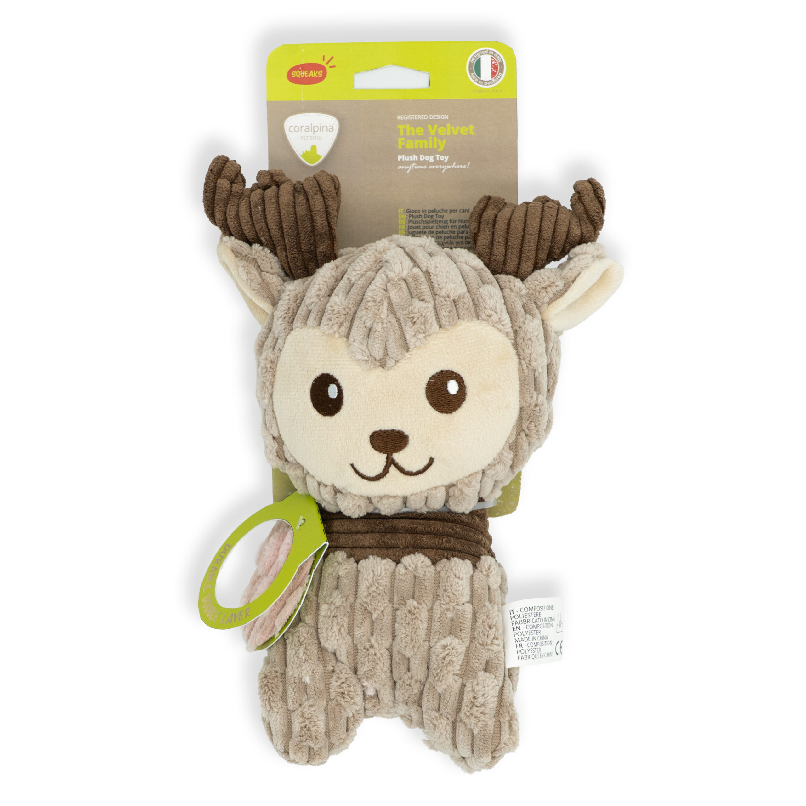 coralpina-velvet-rudy-jouet-peluche-chien-cerf-velours image 2