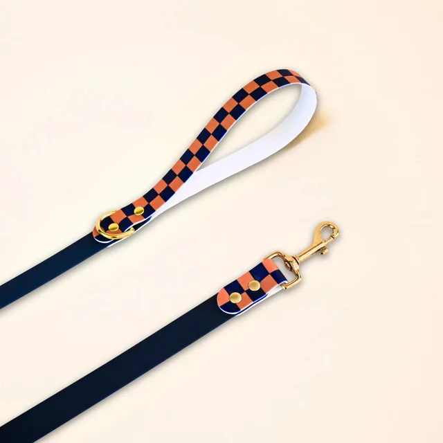 fid-le-damier-laisse-chien-bleu-nuit-terra-20-mm image 1