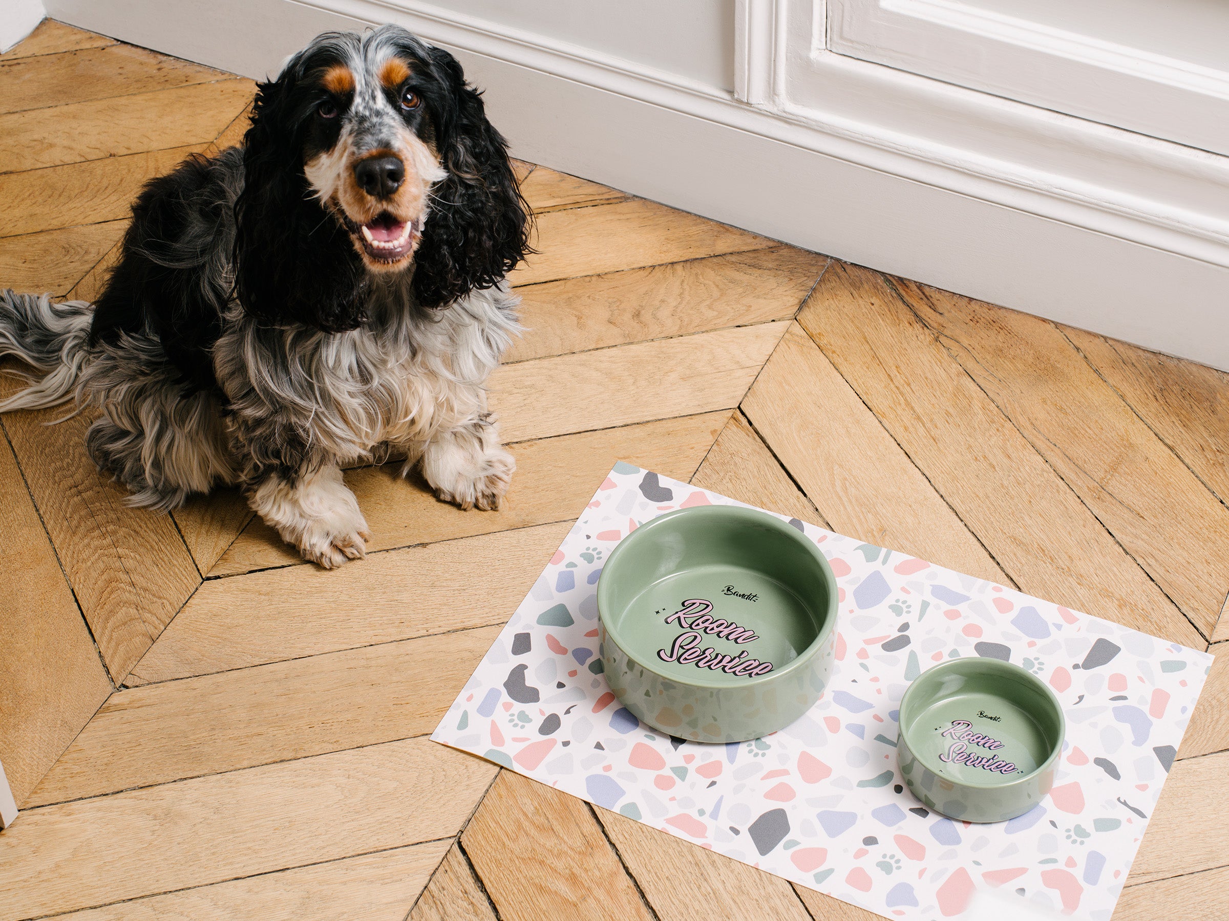bandit-room-service-gamelle-c-ramique-verte-grand-20-cm image 3