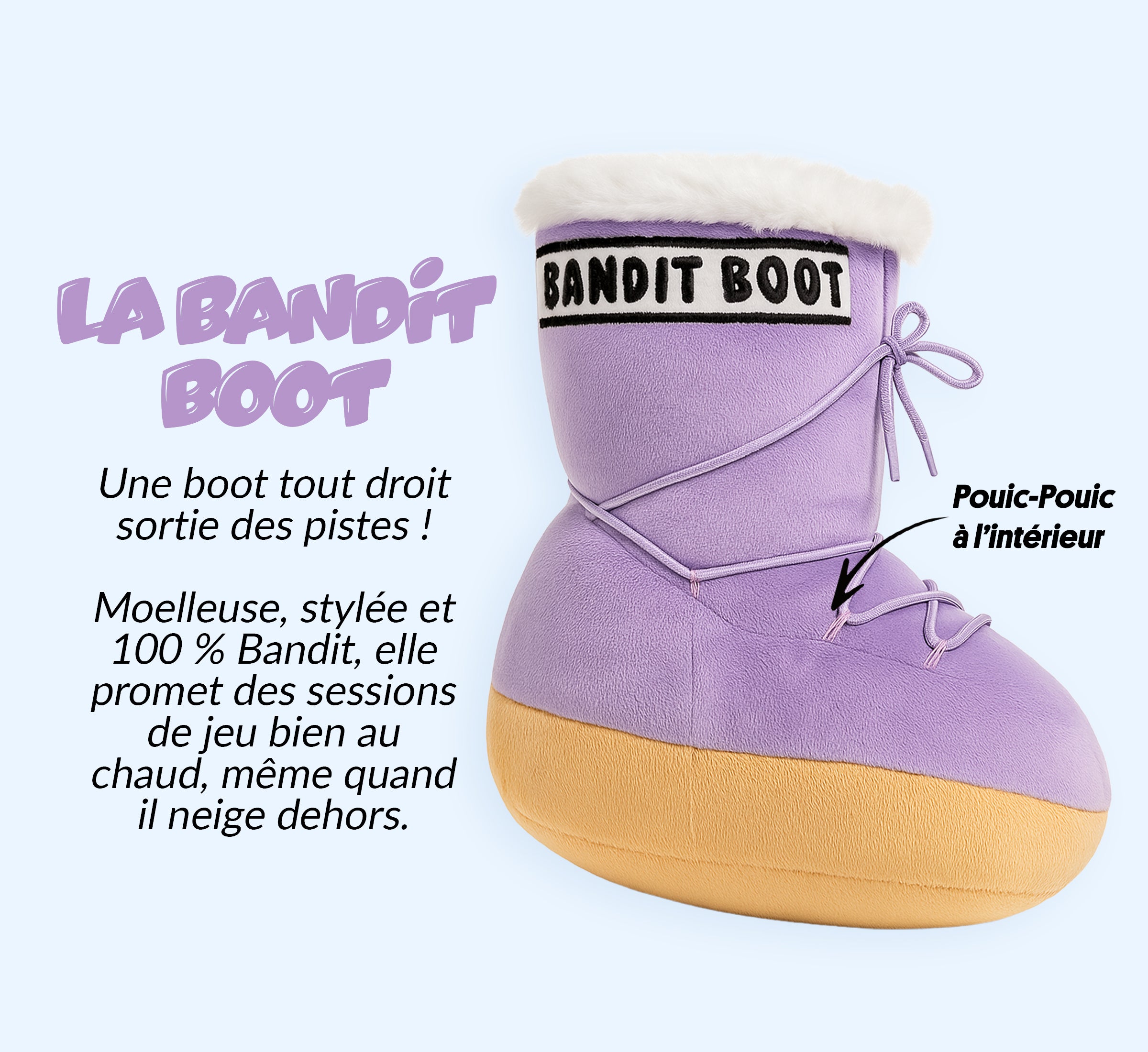 bandit-boot-jouet-chien-peluche-moelleuse-style-ski image 3