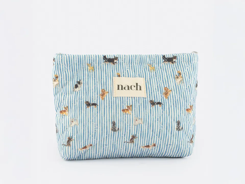 bandit-nach-pochette-matelass-e-chien-bleue-25cm image 1