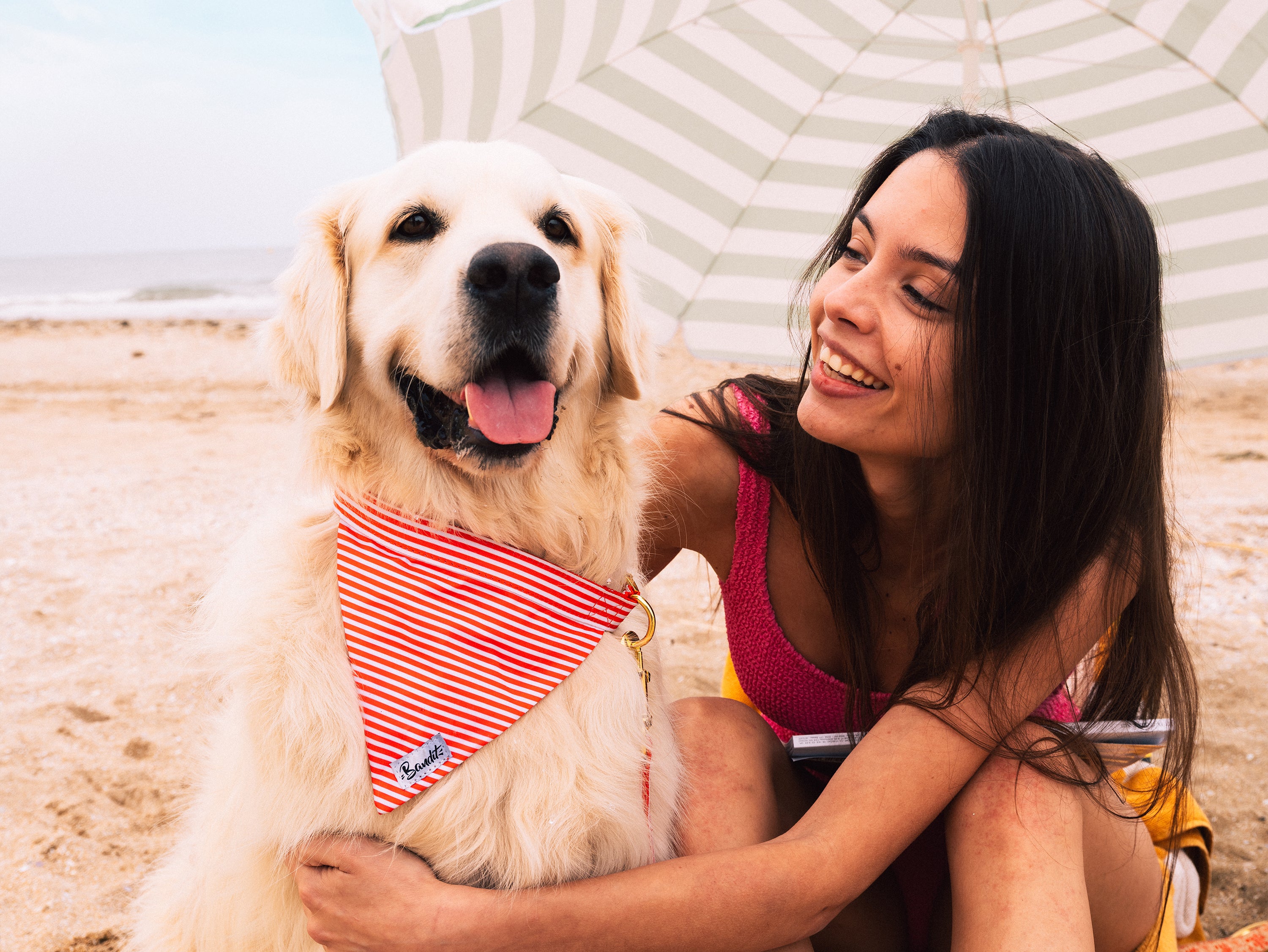 bandit-les-bains-bandana-pour-chien-ray-rouge image 4