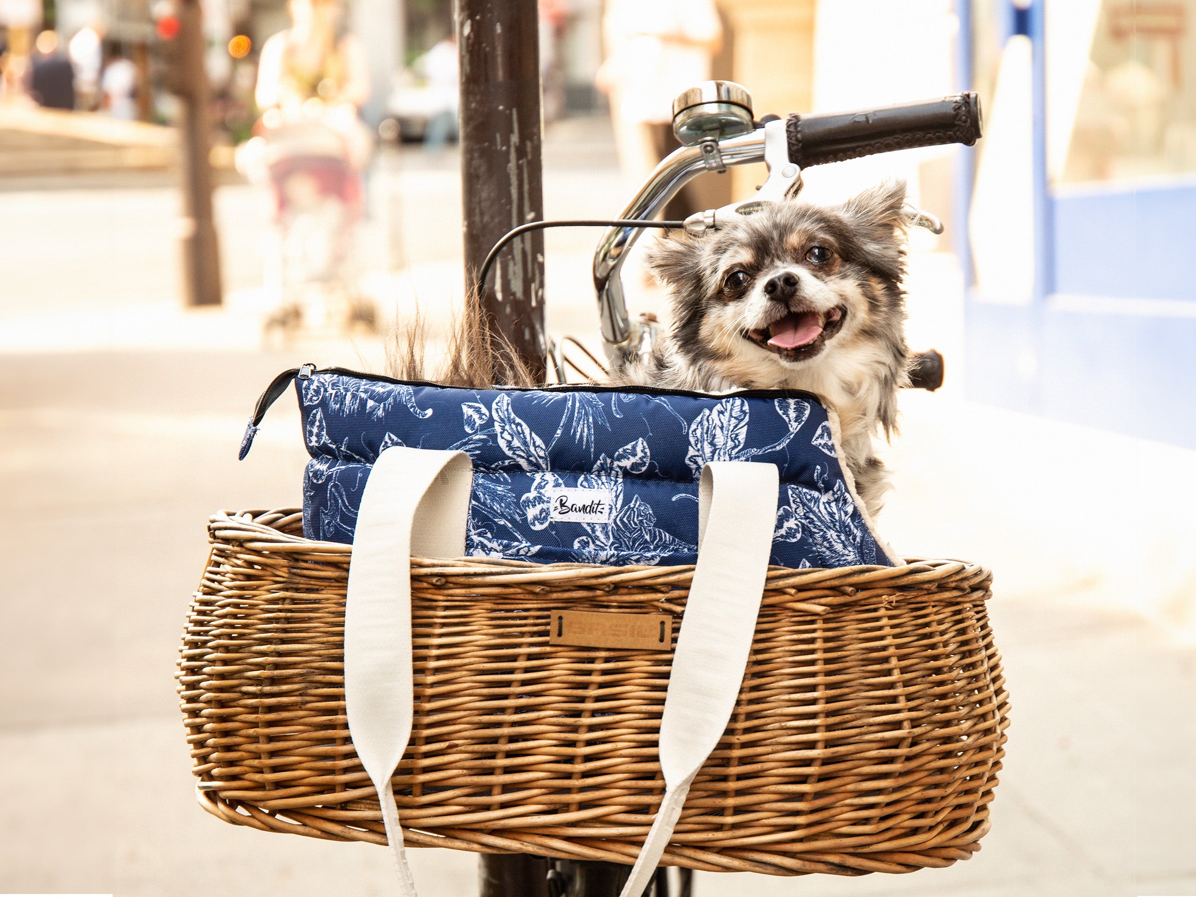 bandit-sac-transport-chien-toile-de-jouy-motif-exotique-xs image 8