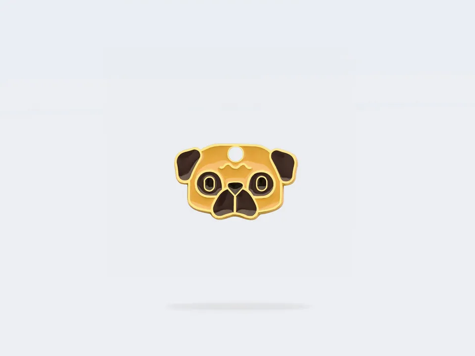 bandit-m-daille-carlin-m-daille-chien-motif-pug image 1