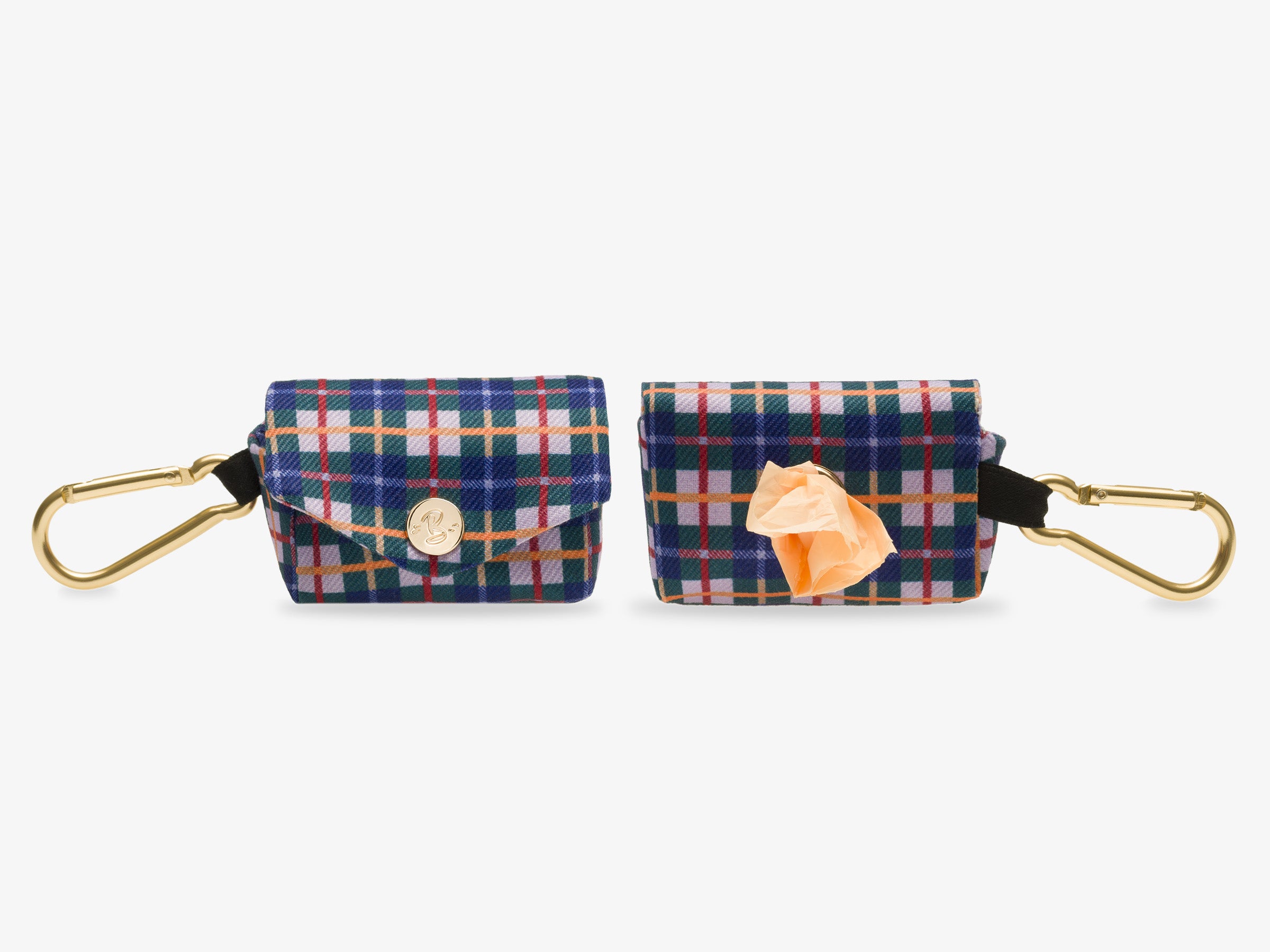 bandit-grand-froid-pochette-sacs-crottes-tartan-lilas image 1