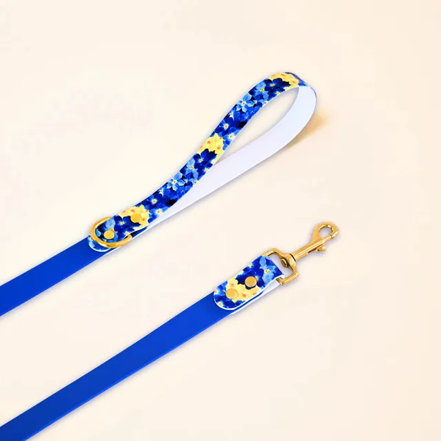 fid-le-paris-the-bloom-laisse-chien-bleue-fleurie-120-cm image 1