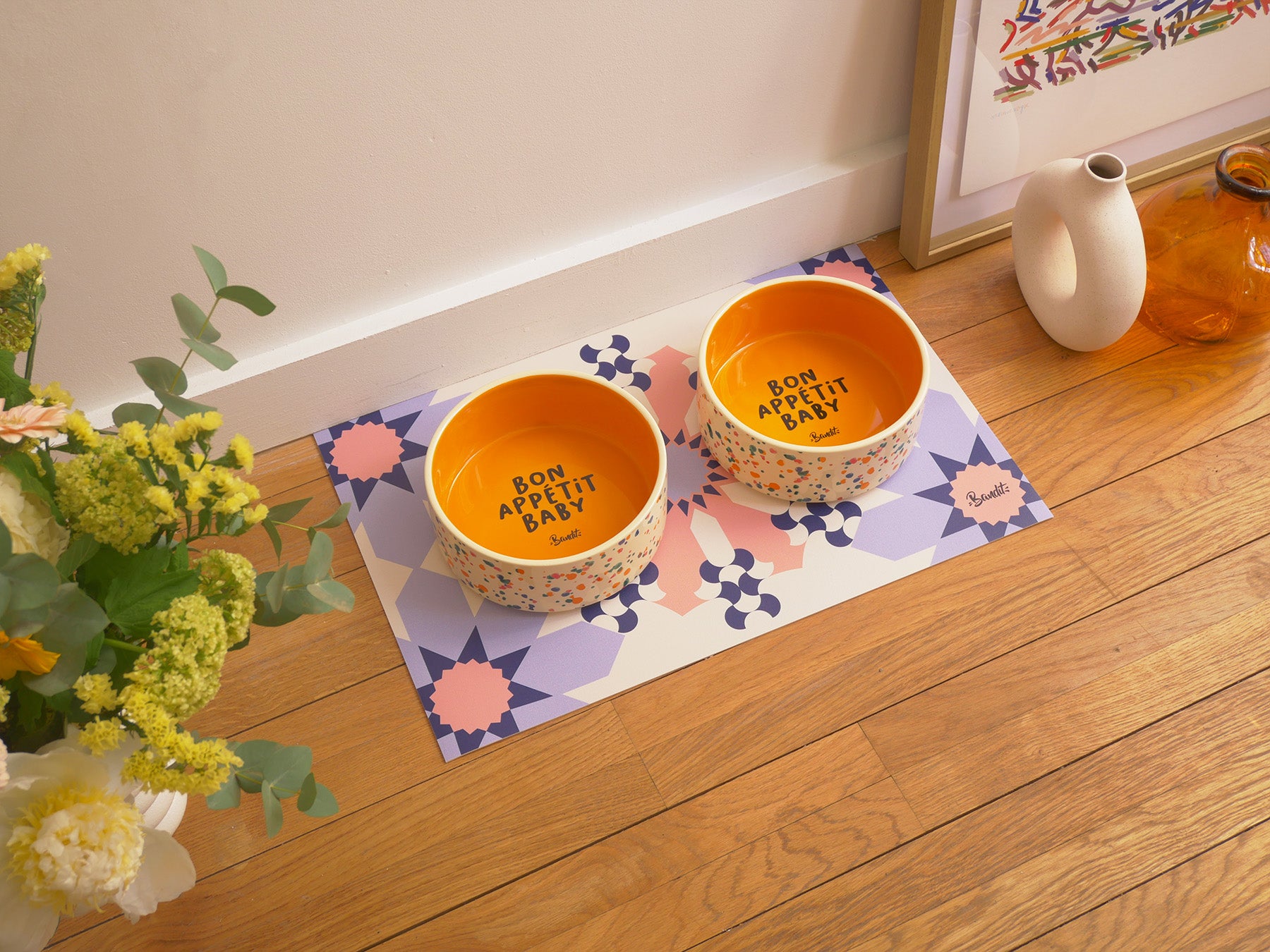 bandit-bloom-bloom-tapis-gamelle-chien-chat-55x33-cm image 5
