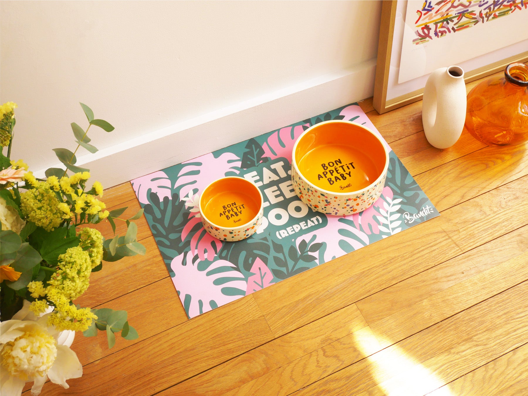 bandit-eat-sleep-poop-tapis-gamelle-pvc-55x33-cm image 7