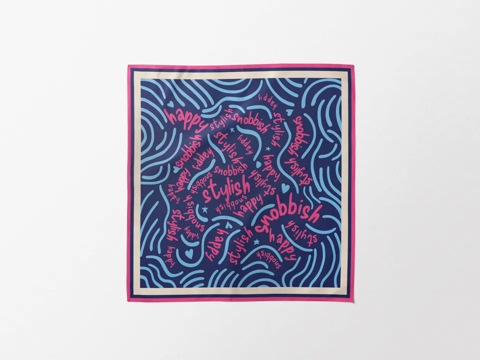 bandit-foulards-happy-snobbish-foulard-chien-bleu-nuit-s-m-l image 1