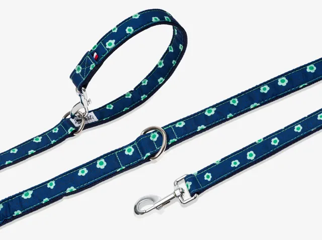 bandit-oopsy-daisy-laisse-chien-denim-fleurs-120-cm image 1